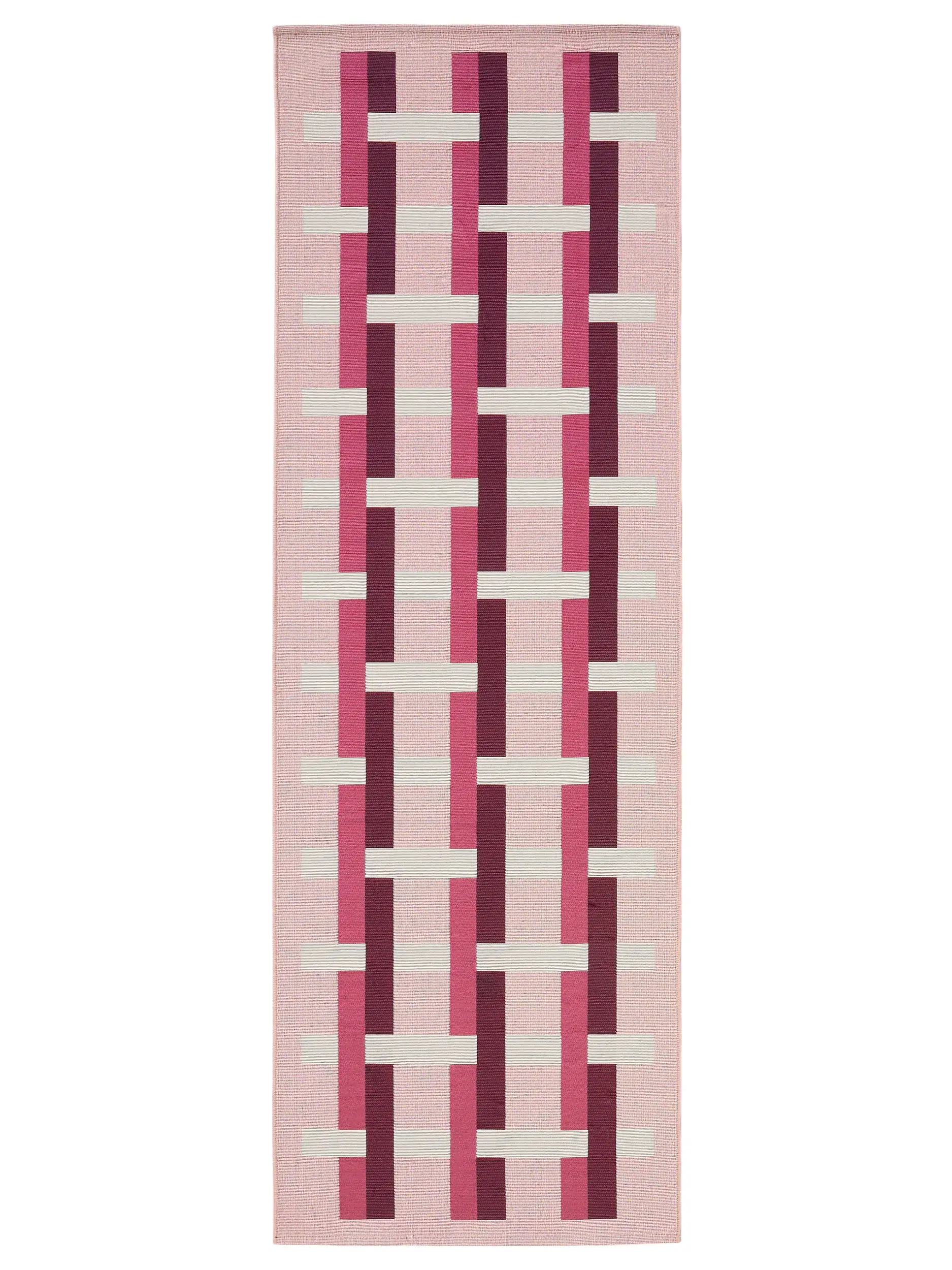Teppich aus 76% Polypropylen, 23% Polyester, 1% Latex in Rosa mit 76% Polypropylen, 23% Polyester, 1% Latex hohem Flor von benuta Pop