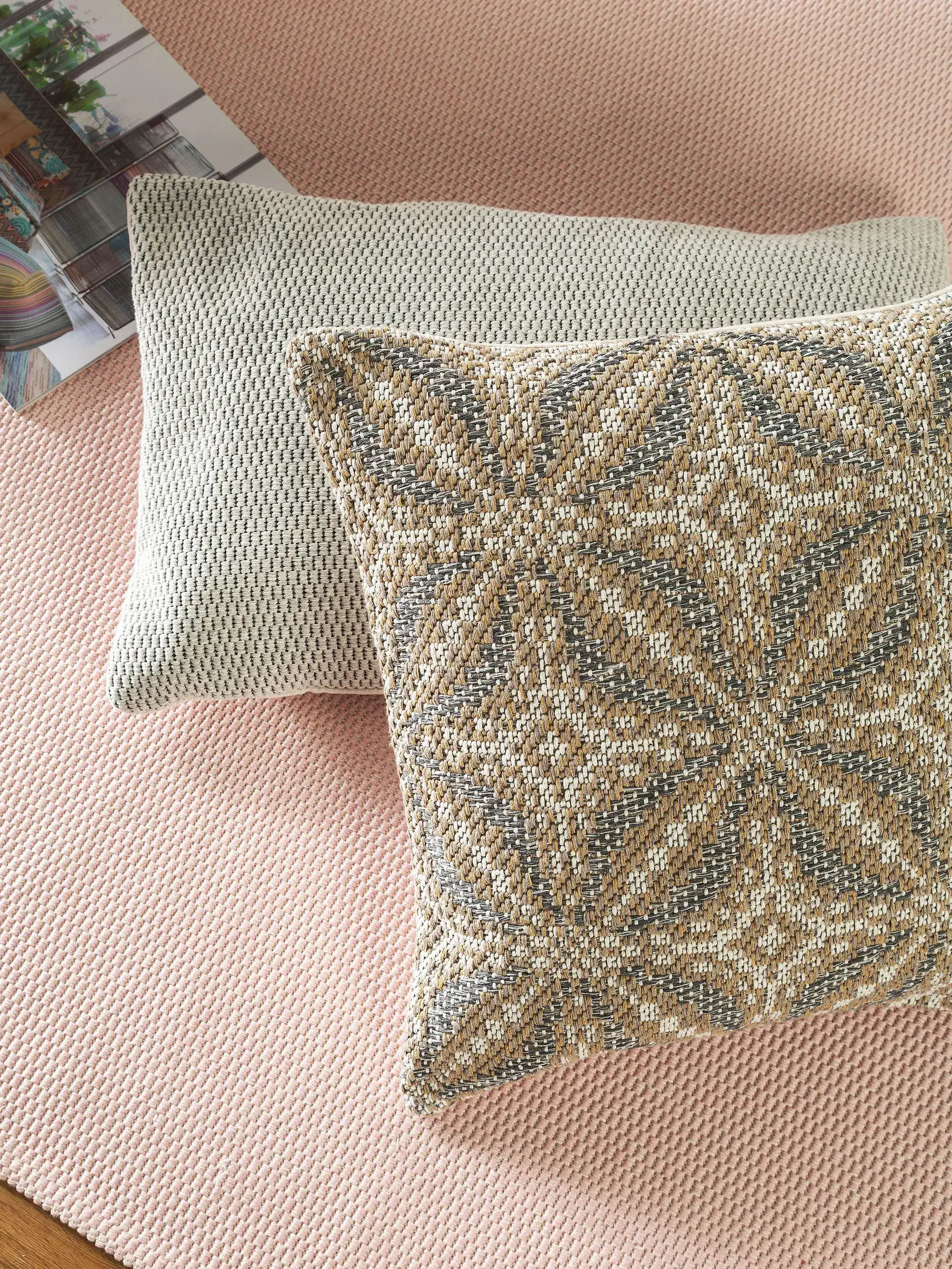 Cushion Cover Nizza Beige in Kilim design made of 100% Cotton by benuta Nest