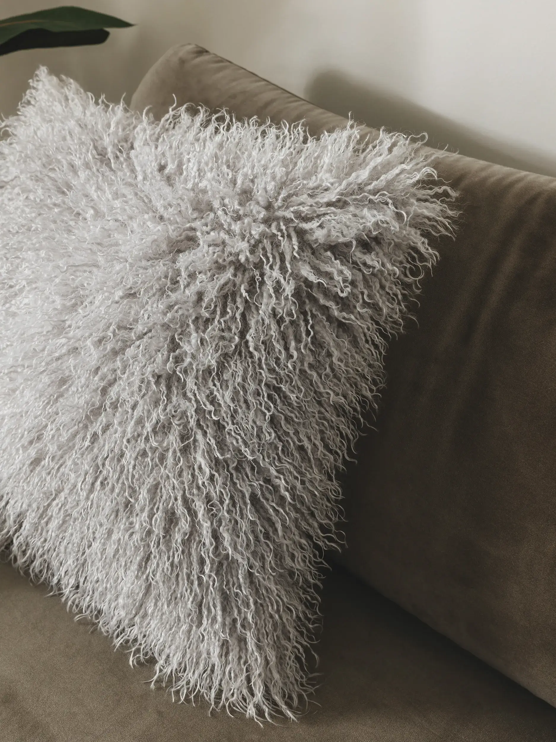 Kissenbezug Oscar Grau in Einfarbig design made of 100% Polyester by benuta Nest