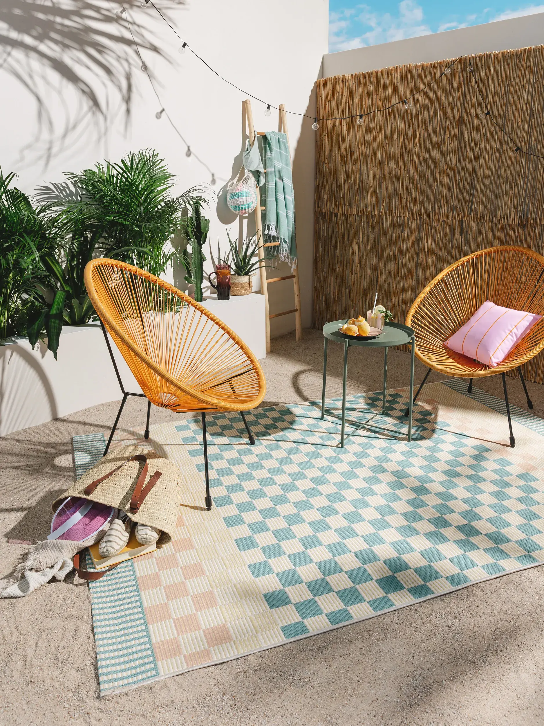 Teppich aus 100% Polypropylen in Multicolor mit 100% Polypropylen hohem Flor von benuta Pop