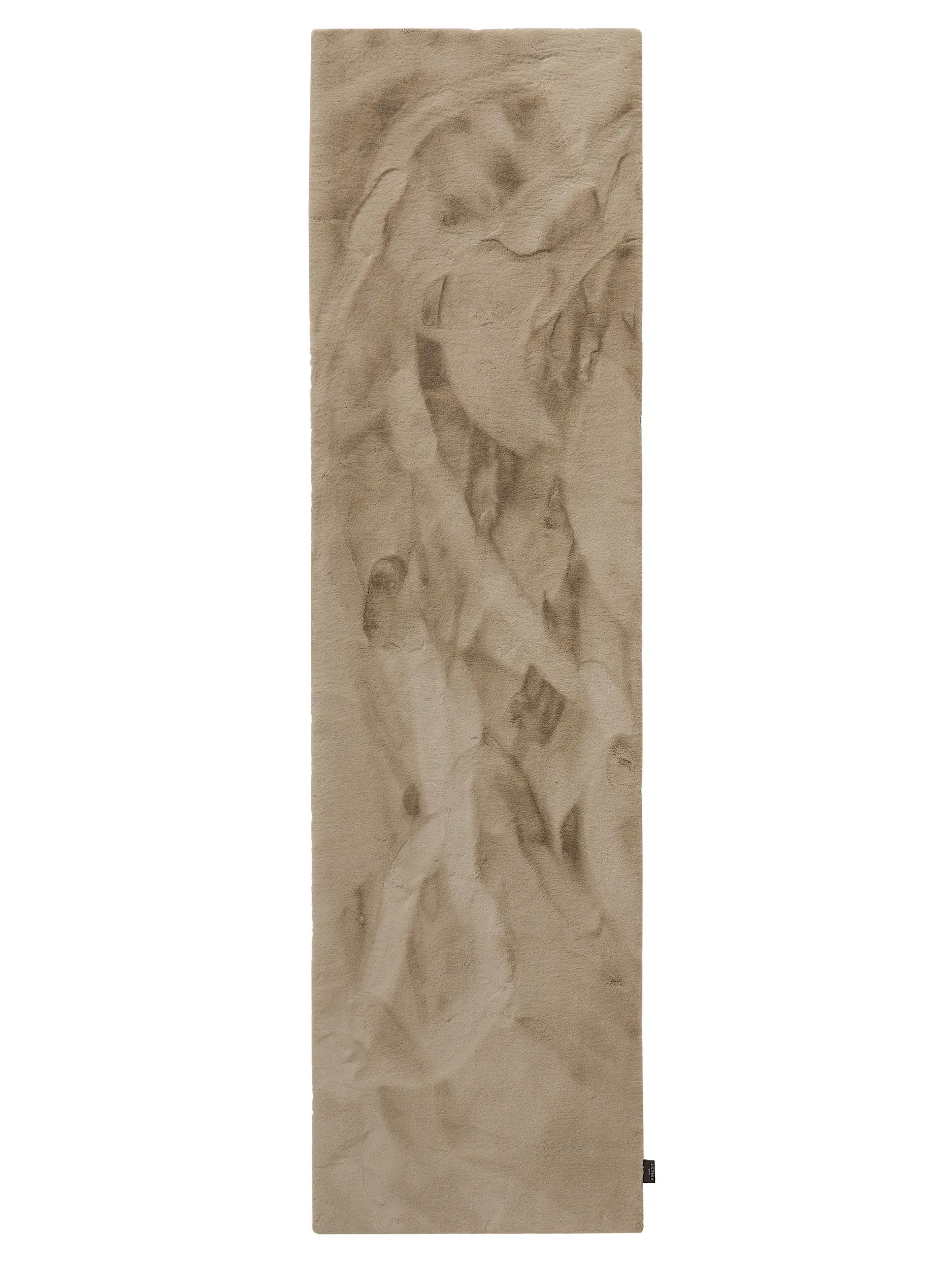 Rug made of 100% Polyester in Beige with a 100% Polyester high pile by benuta Finest