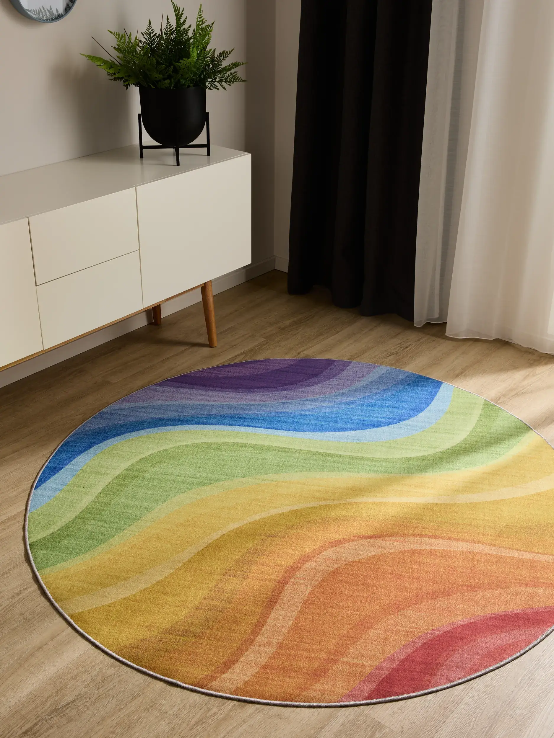 Koberec z 100% Polyester v Multicolor s vlasem výšky 100% Polyester od benuta Basic