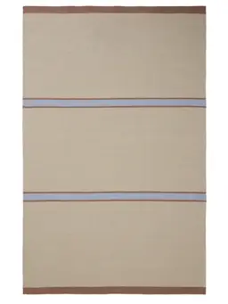 Wollteppich Livio Beige/Blau