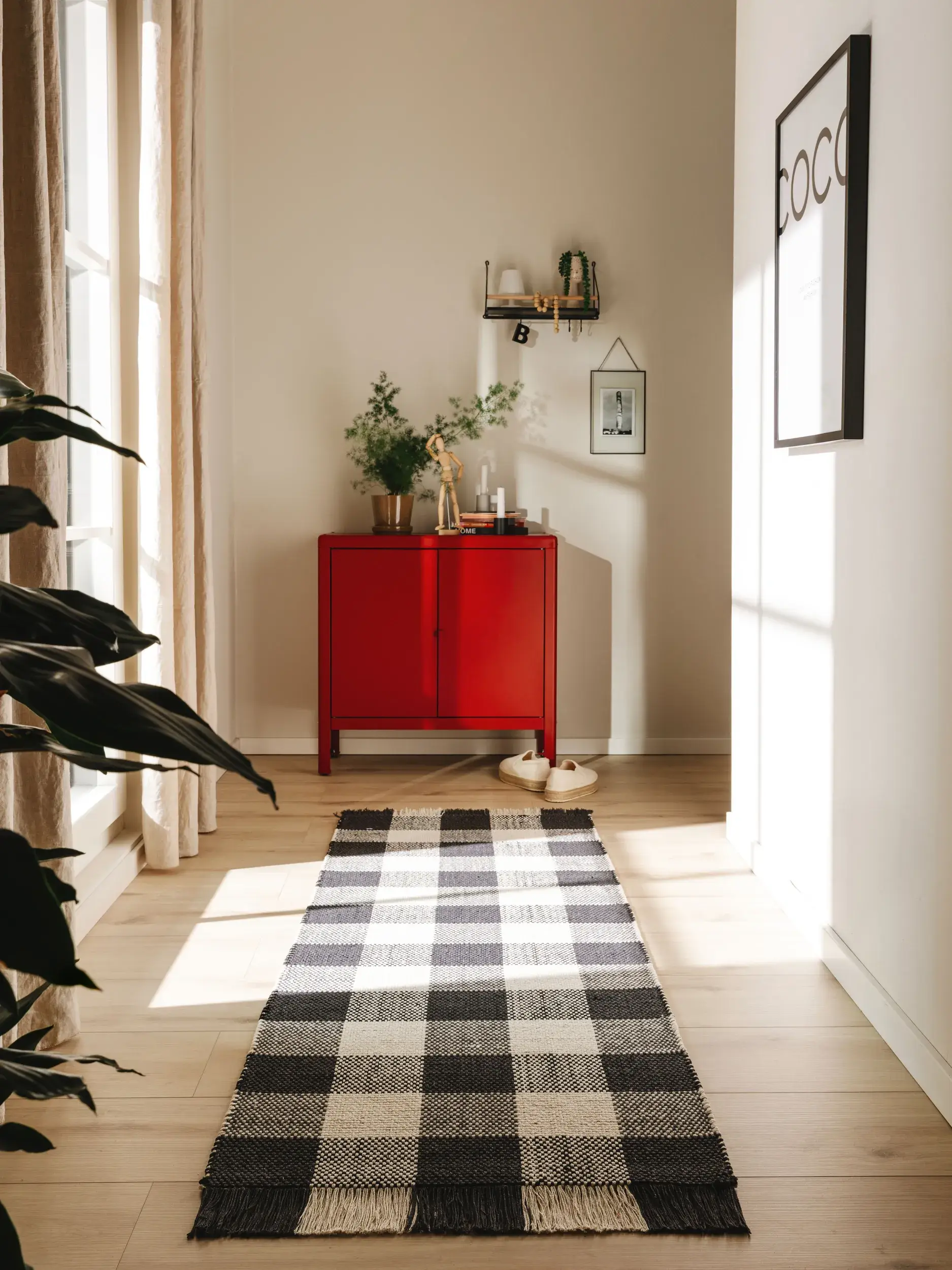 Teppich aus 100% Baumwolle in Schwarz/Weiß mit 100% Baumwolle hohem Flor von benuta Pop