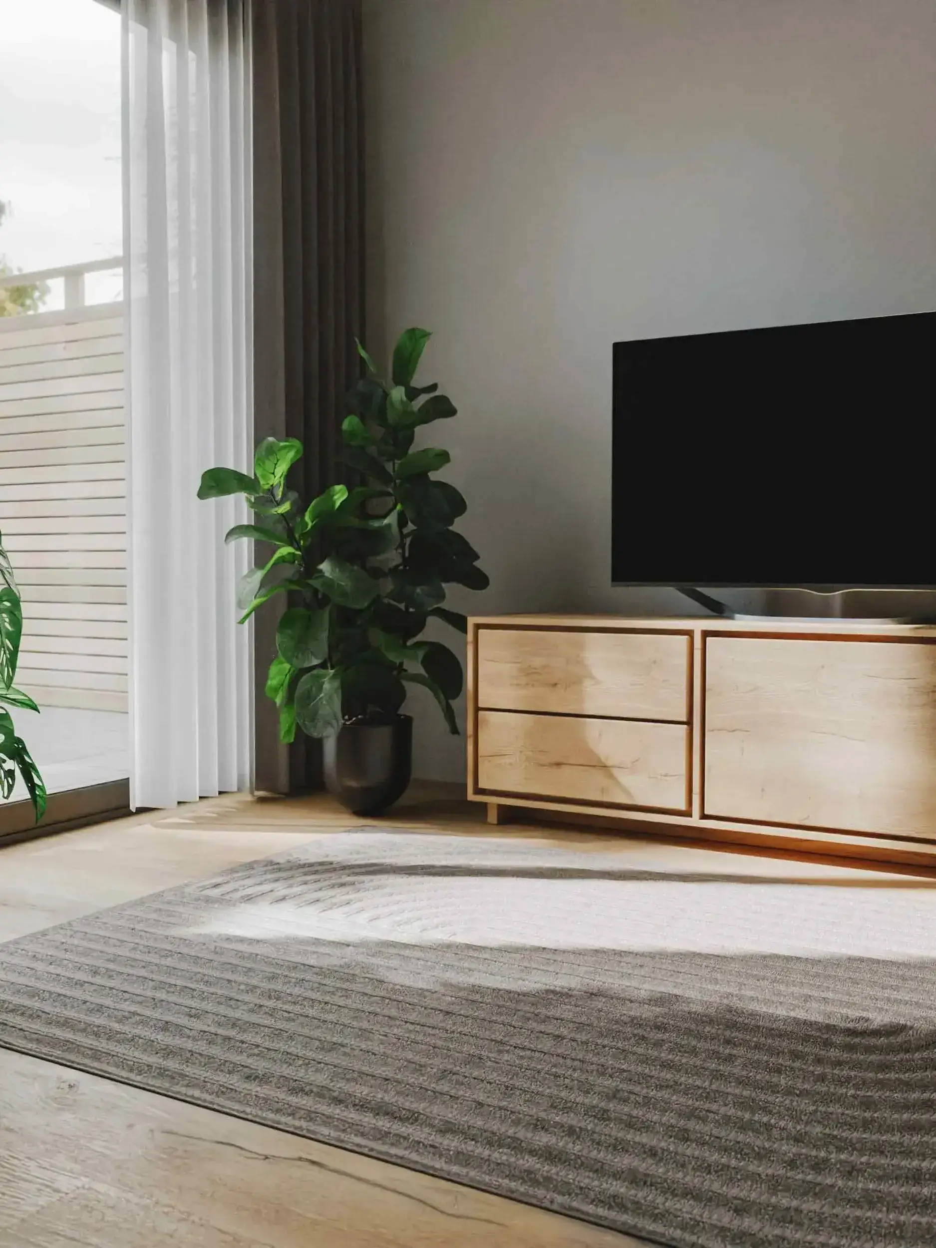 Rug made of 100% Polypropylen in Grau with a 100% Polypropylen high pile by benuta Basic