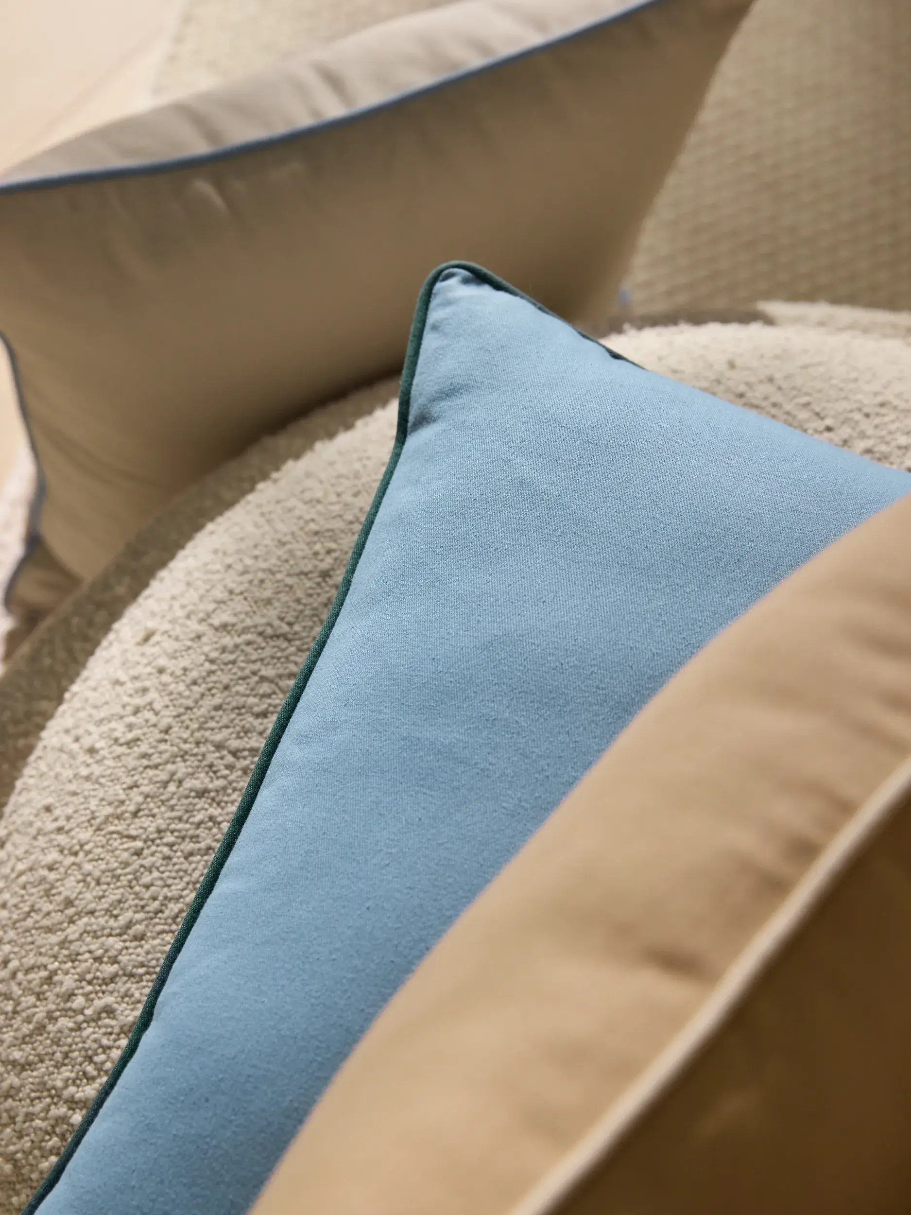 Coussin Ines Bleu/Vert de benuta pure