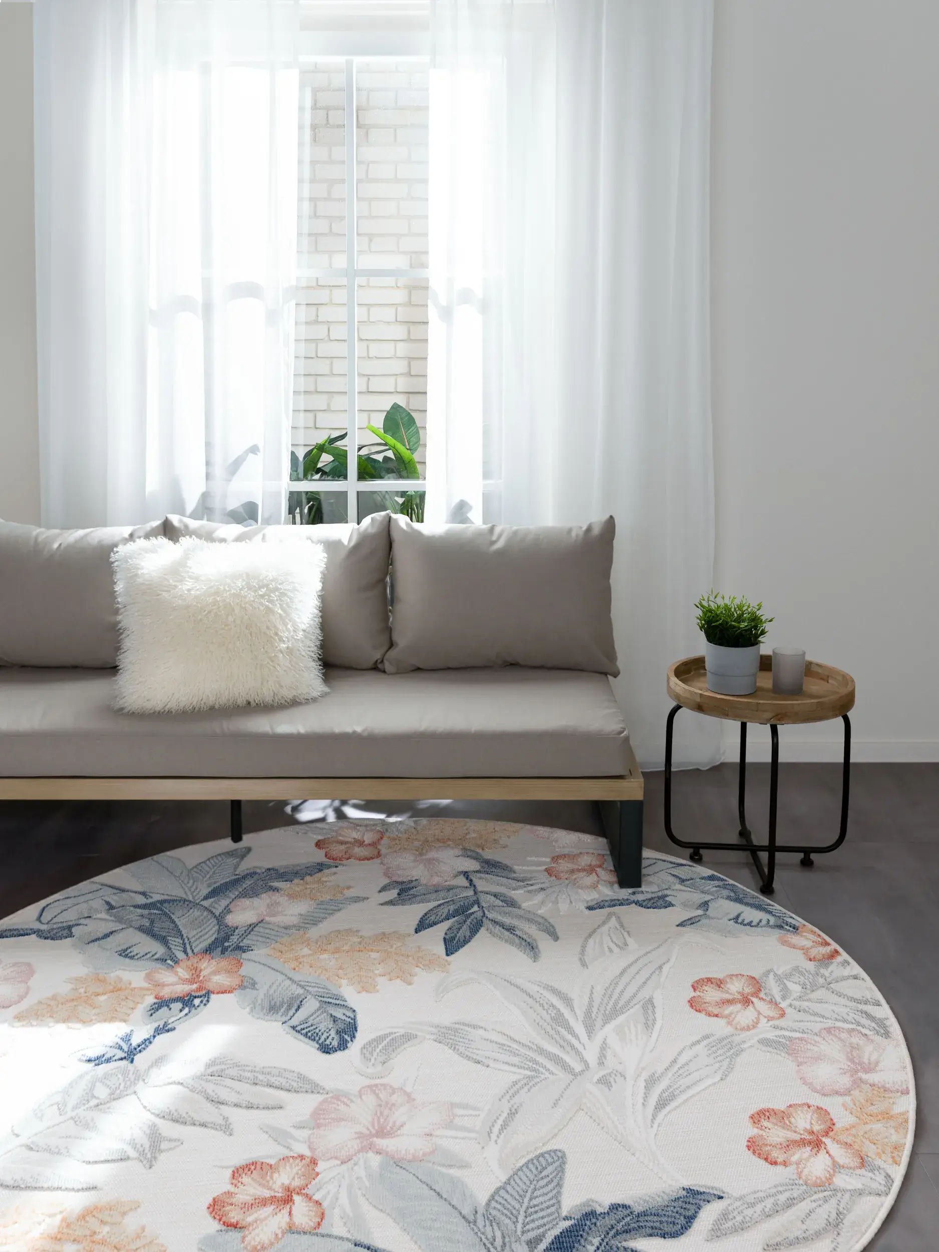 Rug made of 100% Polypropylen in Multicolour with a 100% Polypropylen high pile by benuta Basic