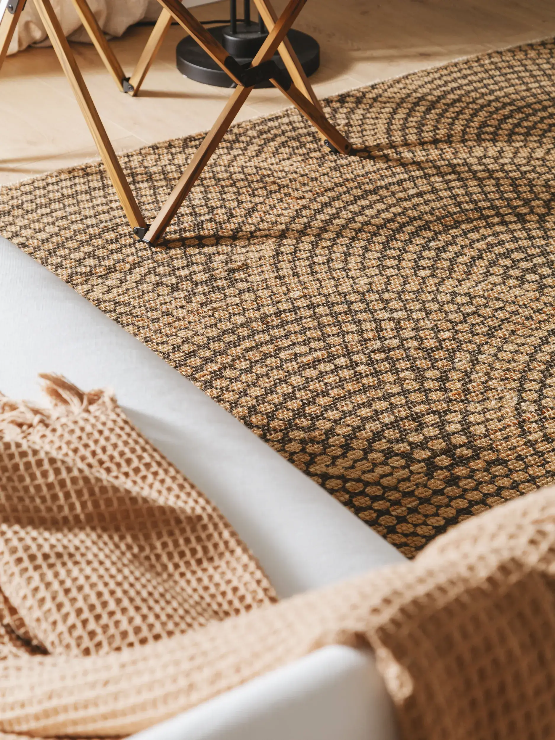 Tappeto di 100% Juta in Beige con pelo alto 100% Juta da benuta pure