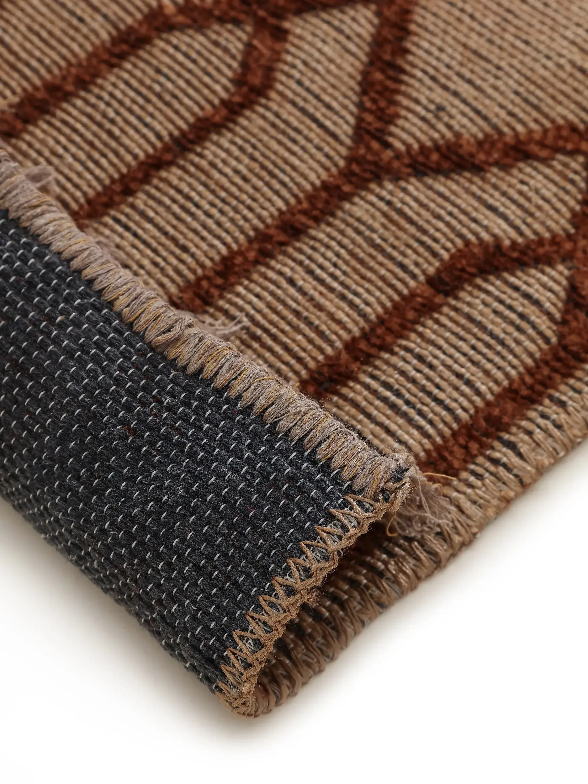 Tapijt van 55% Katoen (gerecycled), 30% Jute, 15% Polyester in Beige met een 55% Katoen (gerecycled), 30% Jute, 15% Polyester hoge pool van benuta pure