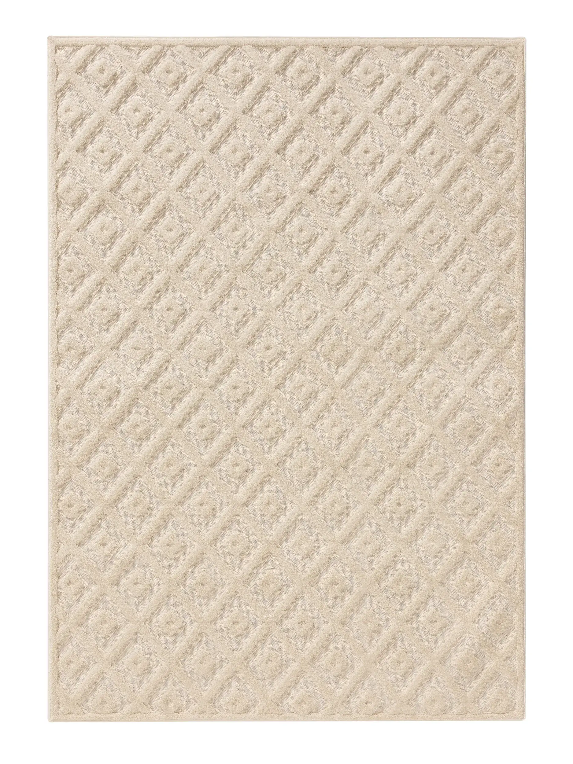 Matto 100% Polypropylena värissä Weiß 100% Polypropylen korkealla nukalla merkiltä benuta Basic