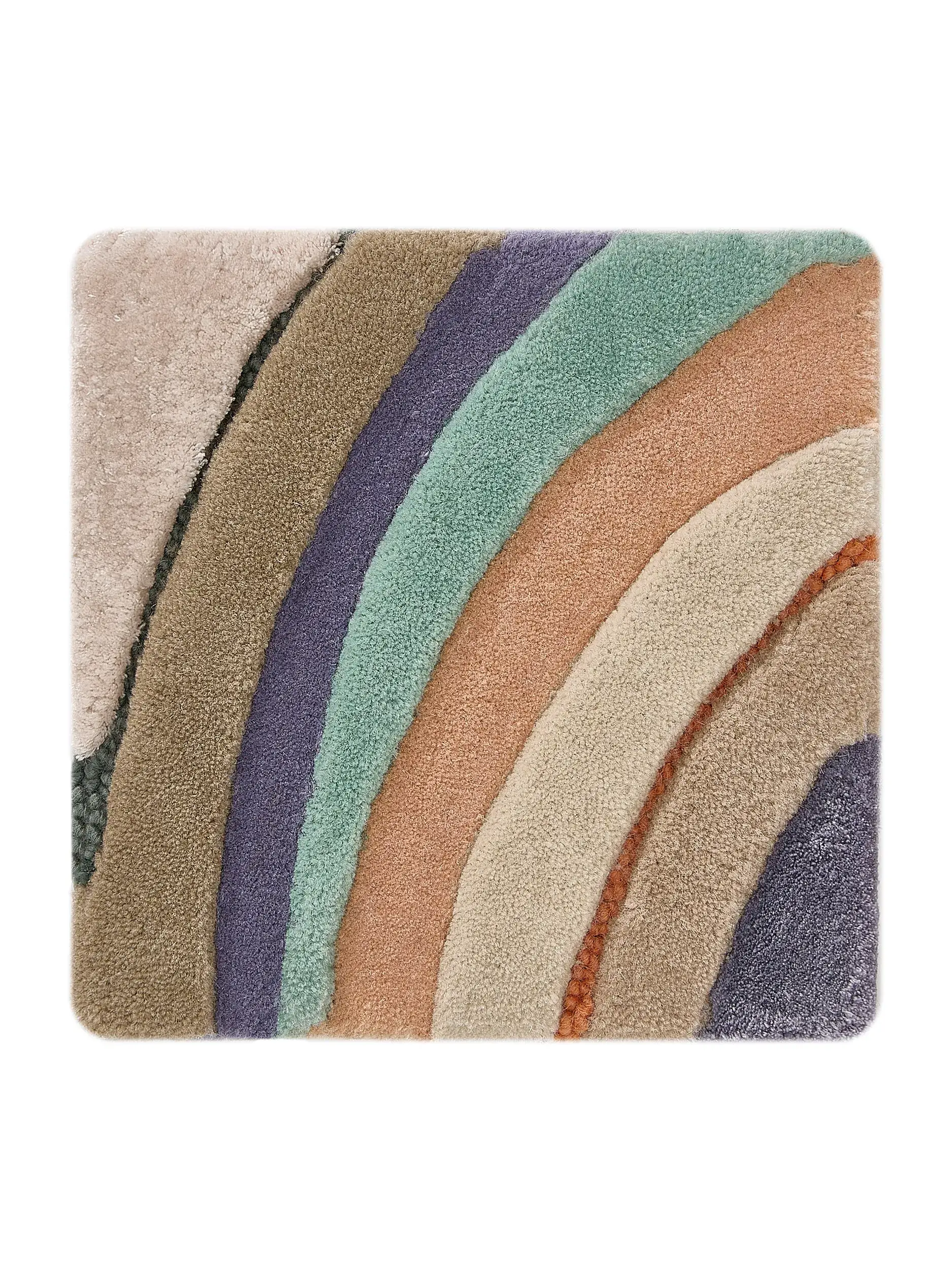 Rug Gus made of 85% Wool, 15% Lyocell (Tencel™) in Multicolour by benuta Finest