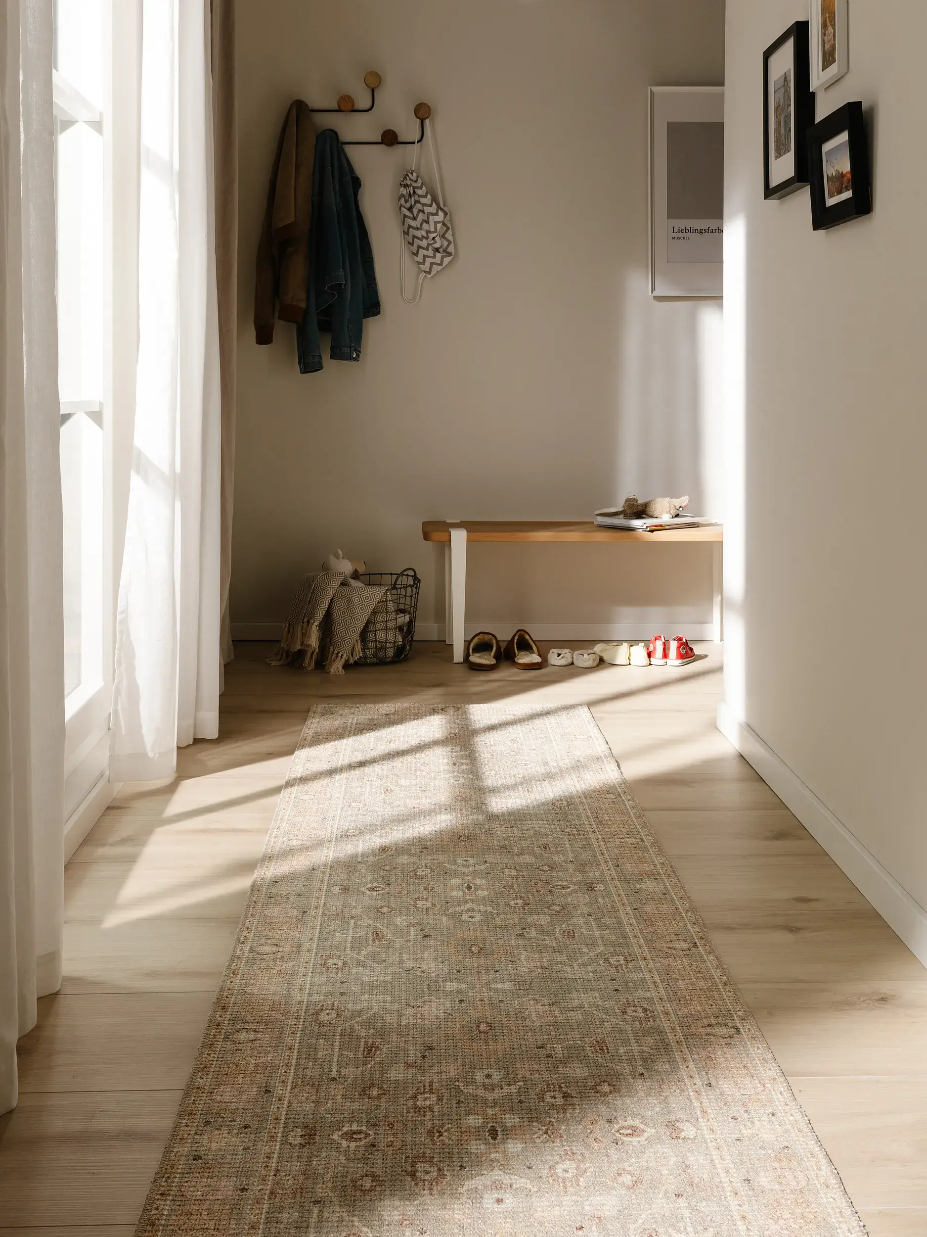 Rug made of 50% Polyester, 50% Polycotton in Beige with a 50% Polyester, 50% Polycotton high pile by benuta Nest