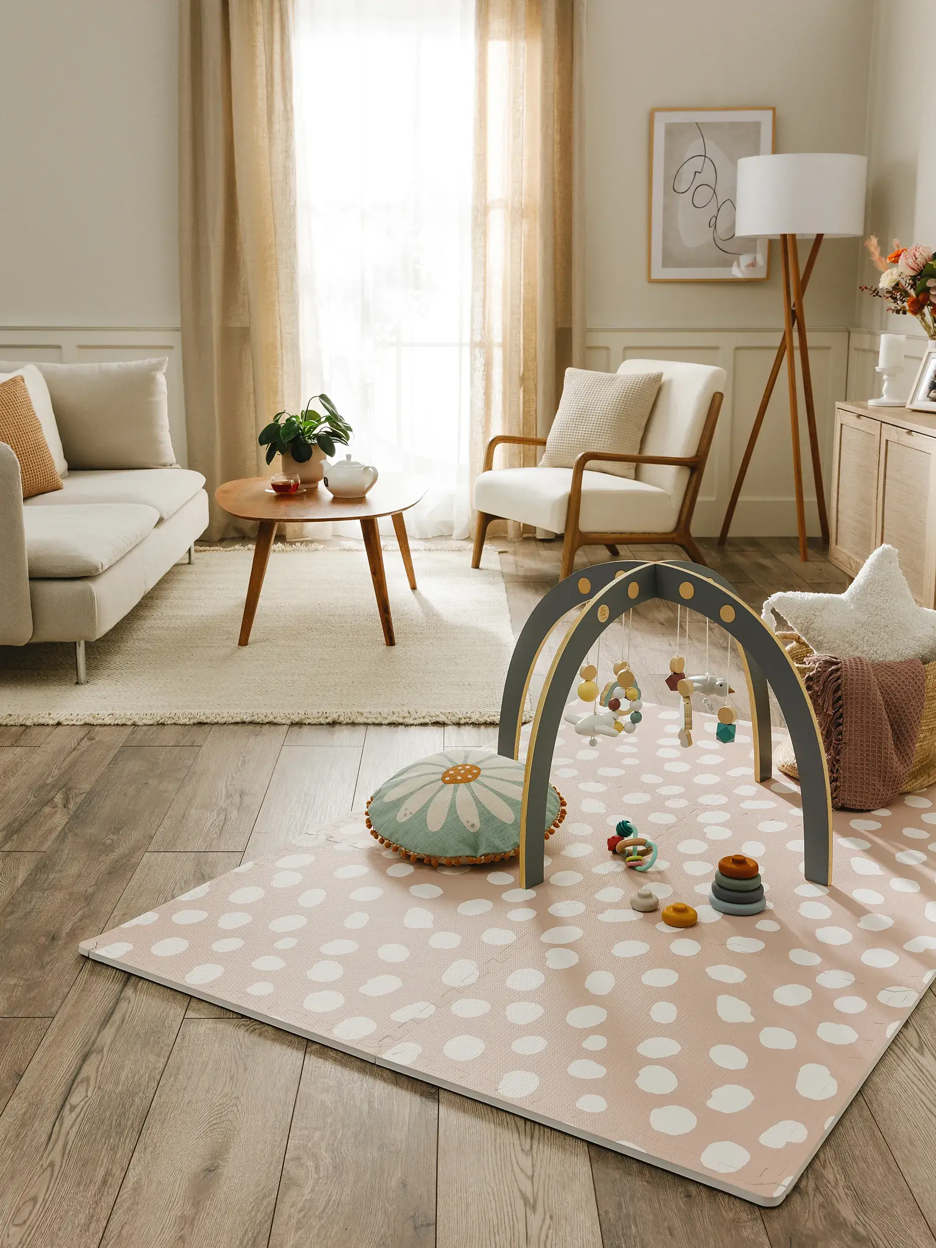 Spielmatte Savannah Rosa im Design Tiermotive aus  von Lytte
