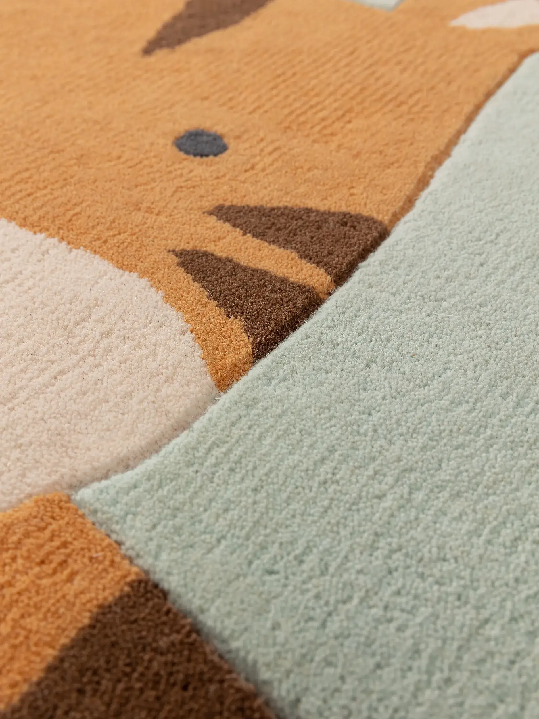 Teppich aus 100% Wolle in Multicolor mit 100% Wolle hohem Flor von Lytte