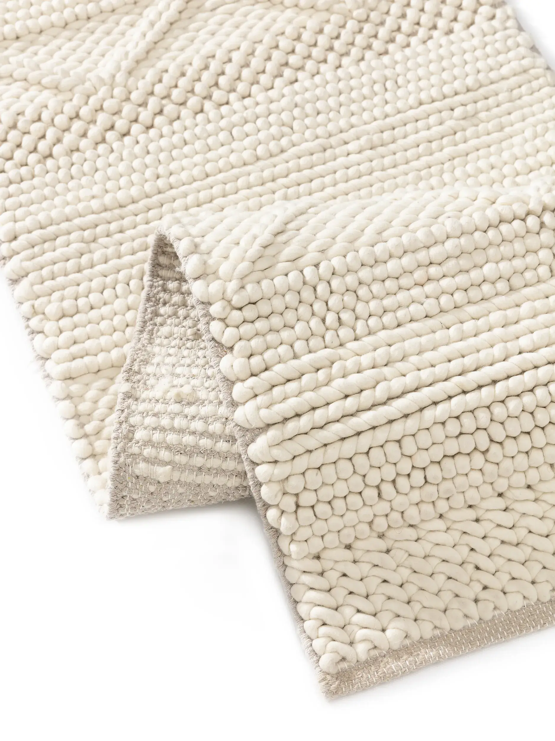 Teppich Alva aus 100% Wolle in Beige von benuta Pure
