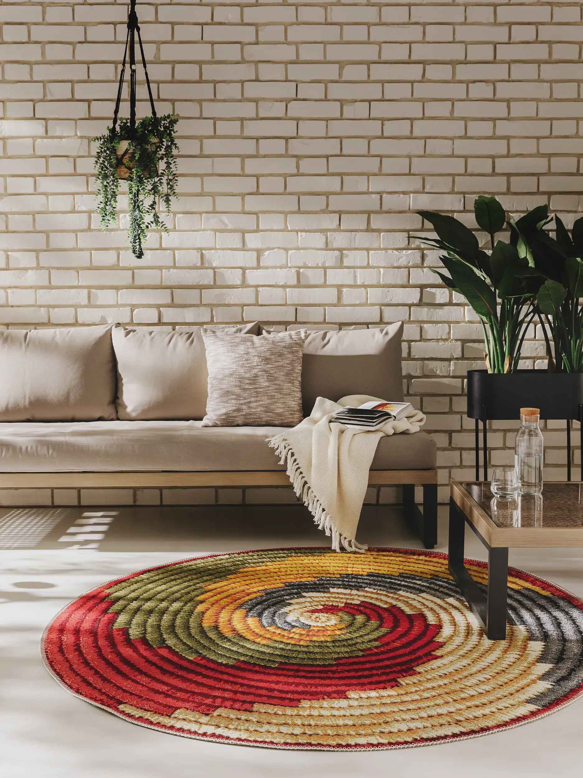 Tapijt van 76% Polypropyleen, 24% Polyester in Veelkleurig met een 76% Polypropyleen, 24% Polyester hoge pool van benuta nest