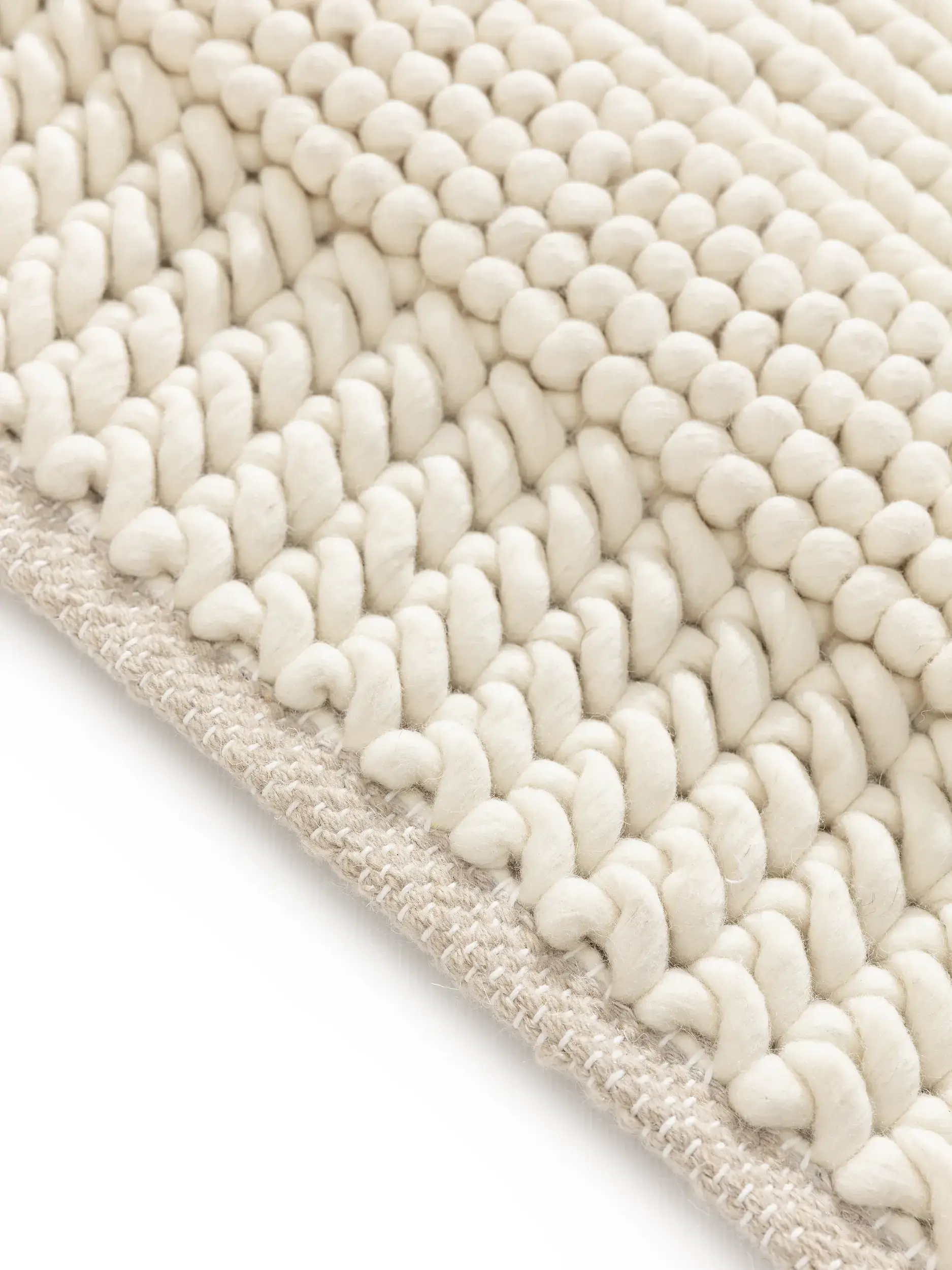 Teppich Alva aus 100% Wolle in Beige von benuta Pure