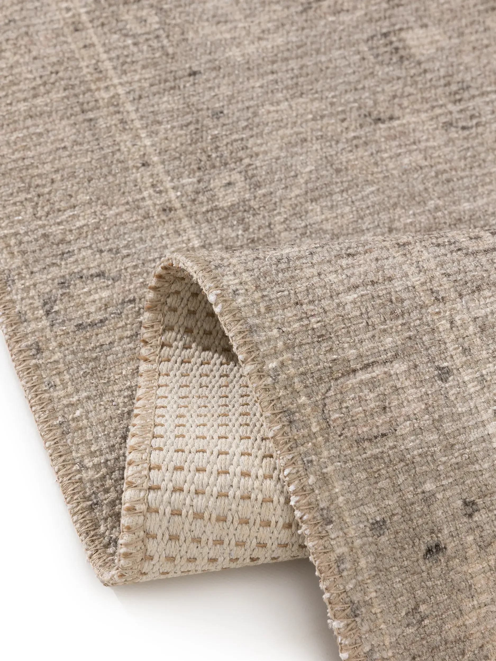 Rug made of 50% Polyester, 50% Polycotton in Grey with a 50% Polyester, 50% Polycotton high pile by benuta Nest