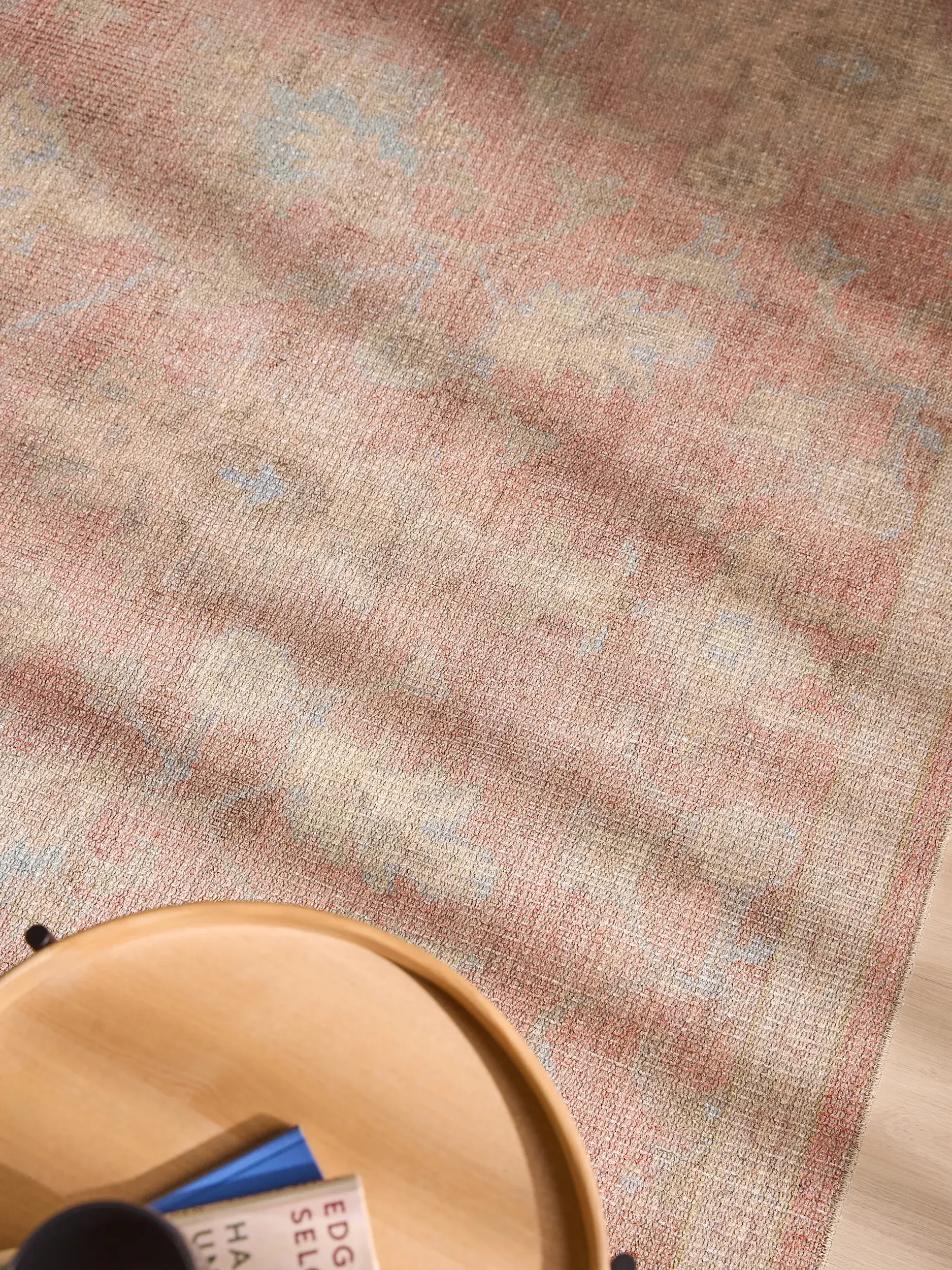 Teppich aus 50% Polyester, 50% Polycotton in Rot mit 50% Polyester, 50% Polycotton hohem Flor von benuta Nest