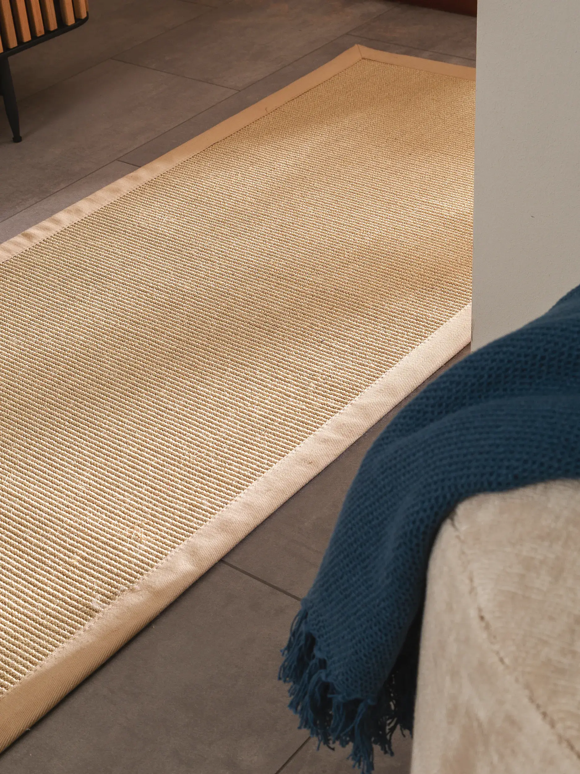 Teppich aus 100% Sisal in Beige mit 100% Sisal hohem Flor von benuta Nest