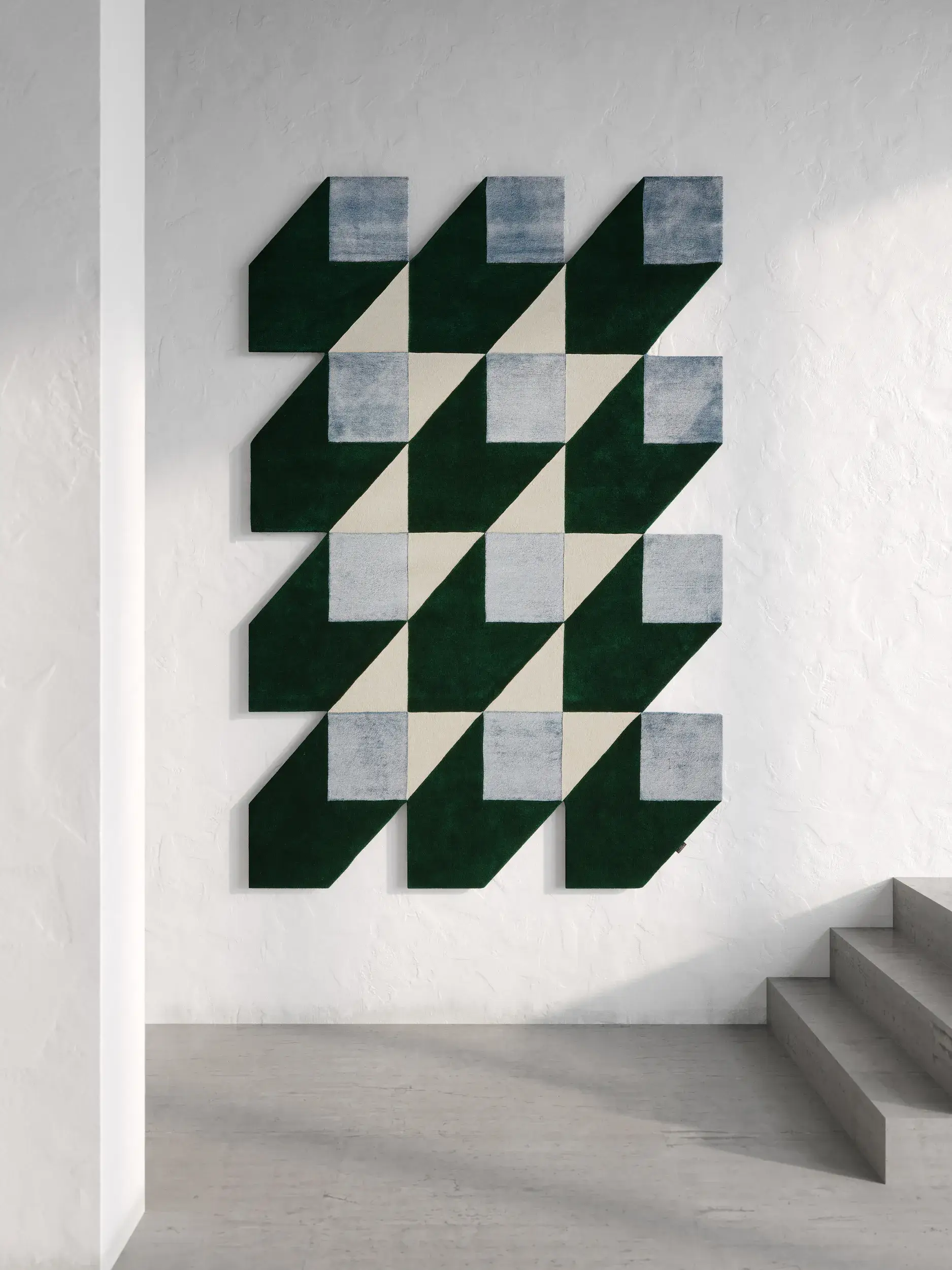 Rug made of 70% Wool, 30% Lyocell (Tencel™) in Multicolour with a 70% Wool, 30% Lyocell (Tencel™) high pile by benuta Finest