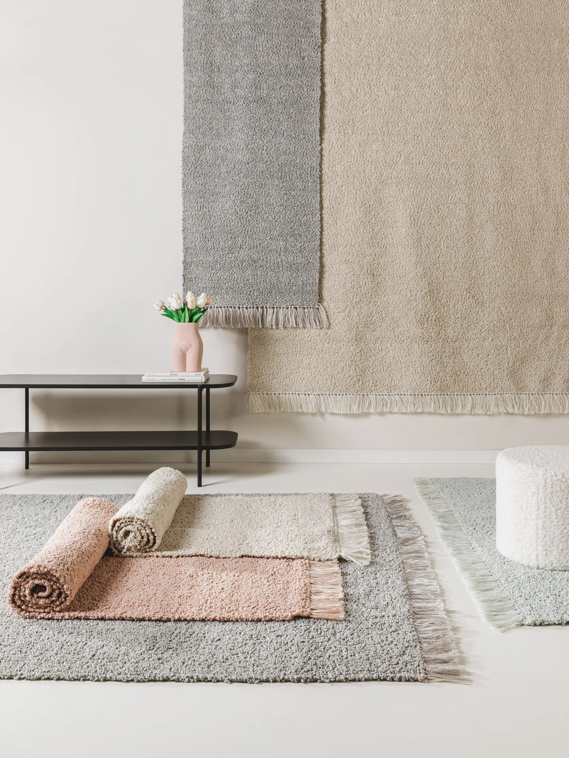 Teppich Eddy aus 100% Polyester in Grau von benuta Nest