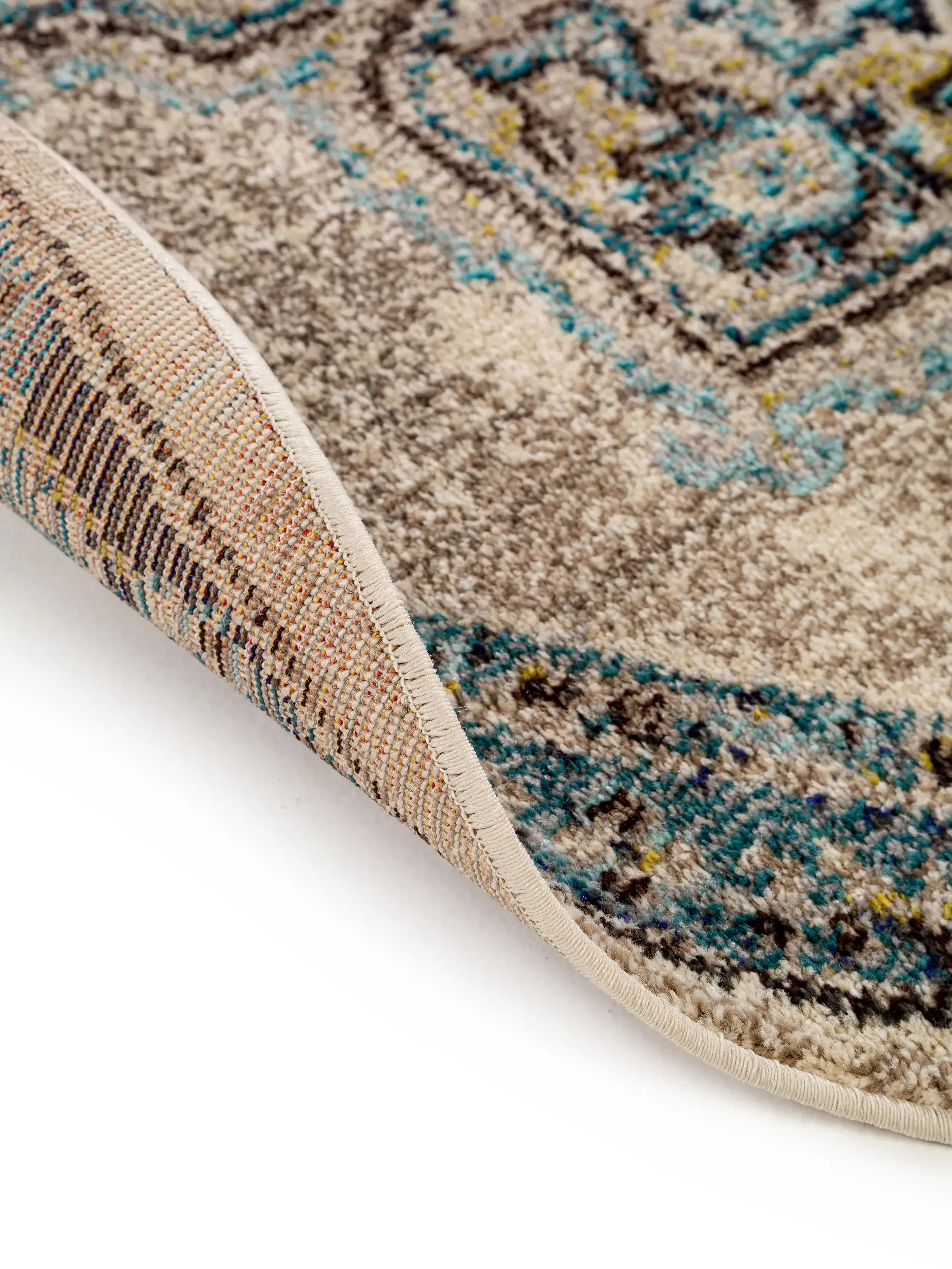 Teppich aus 100% Polypropylen in Beige mit 100% Polypropylen hohem Flor von benuta Nest