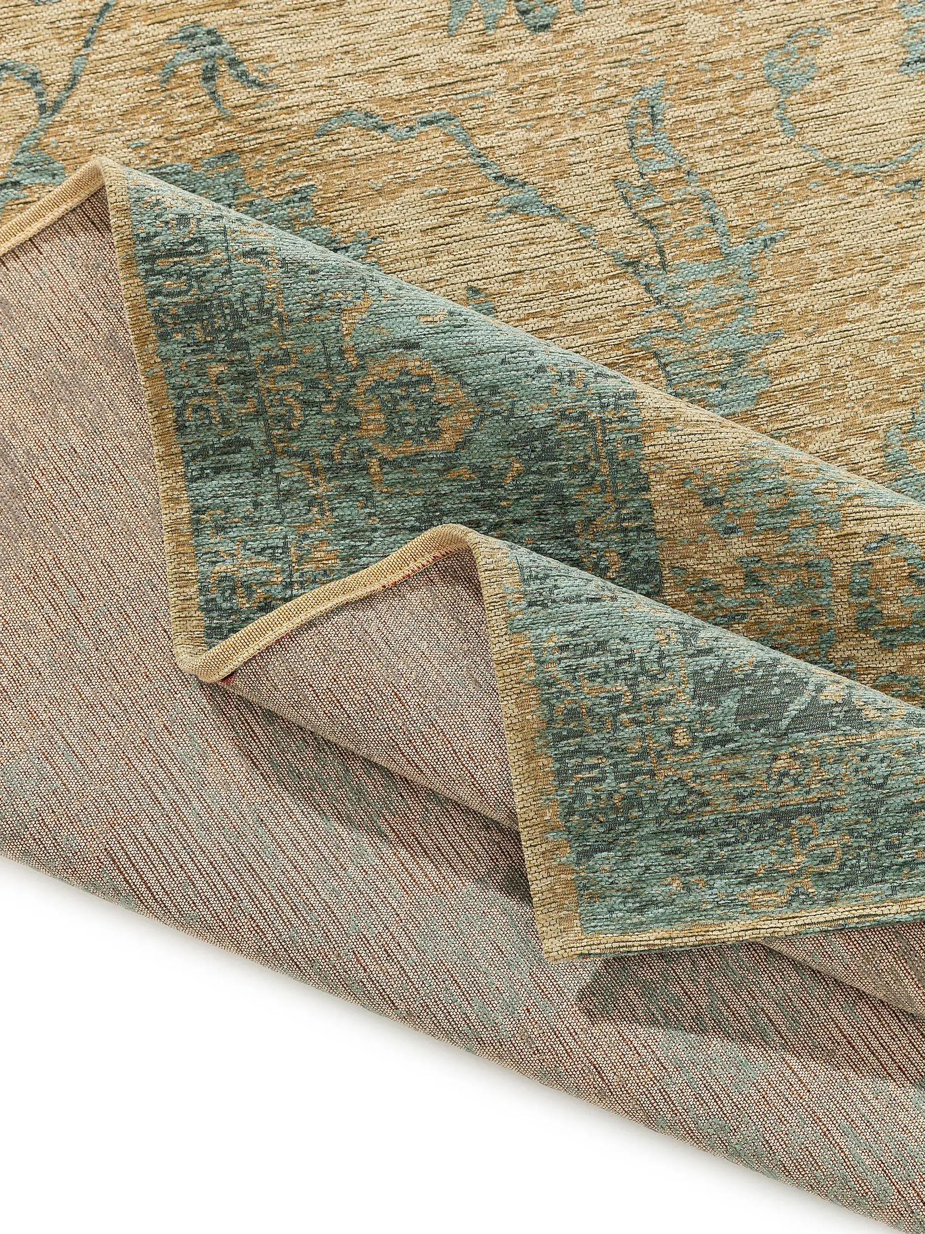 Rug Frencie made of 55% Polyacryl, 27% Polyester, 17% Cotton, 1% Latex in Blue by benuta Nest
