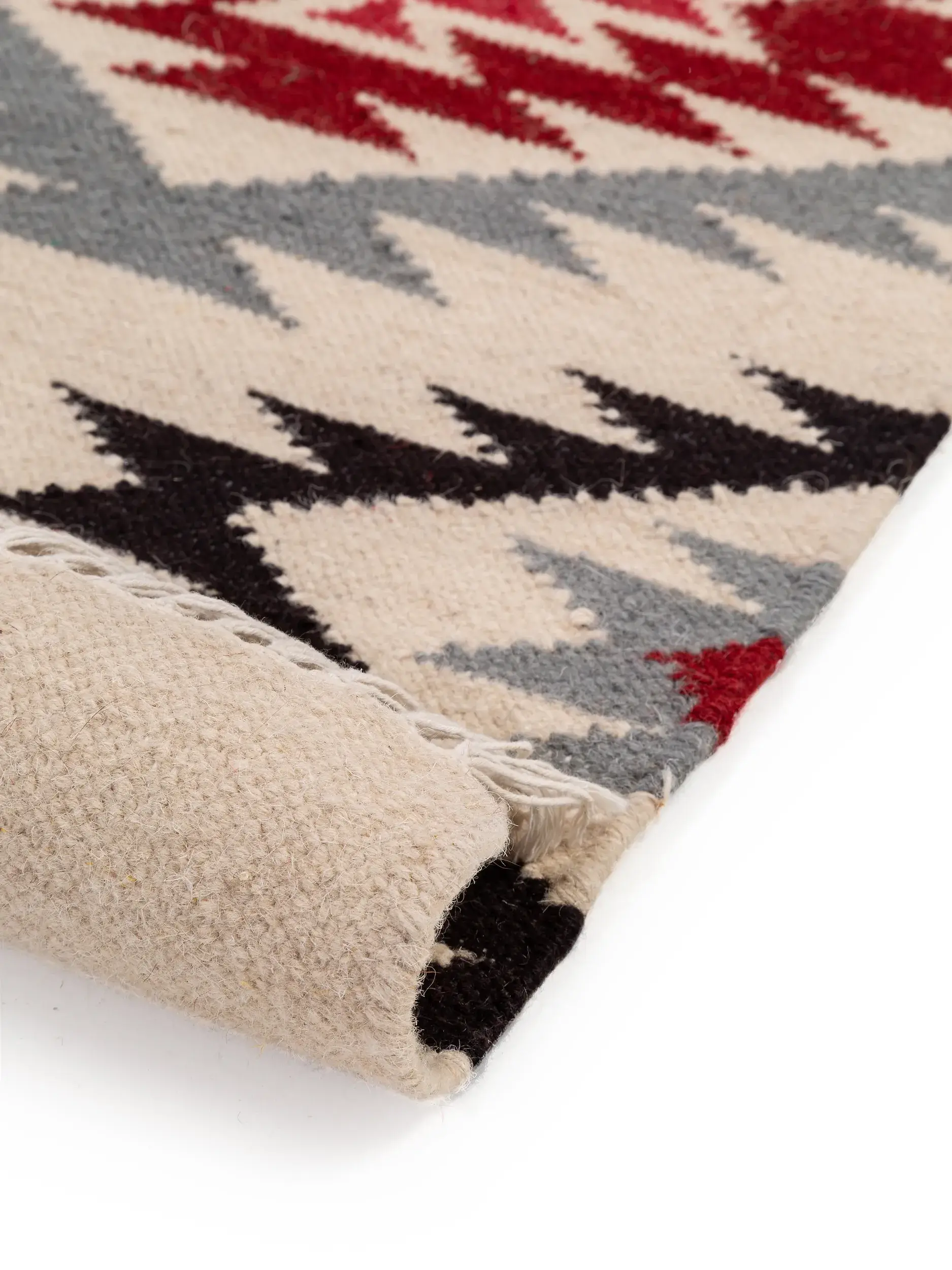 Tappeto di 90% Lana, 10% Cotone in Beige con pelo alto 90% Lana, 10% Cotone da benuta pure
