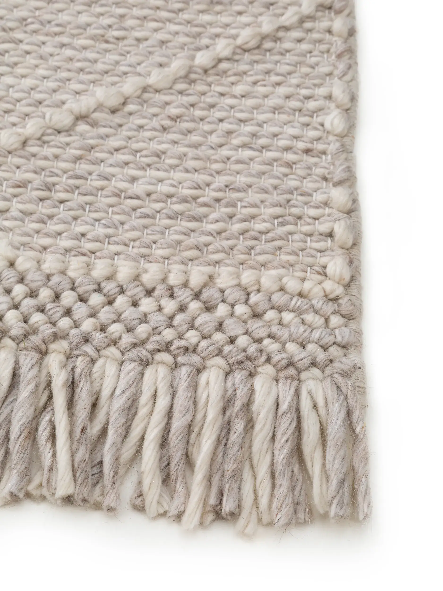 Tapis en 60% Laine, 40% Polyester en Beige avec une pile de 60% Laine, 40% Polyester de hauteur de benuta pure