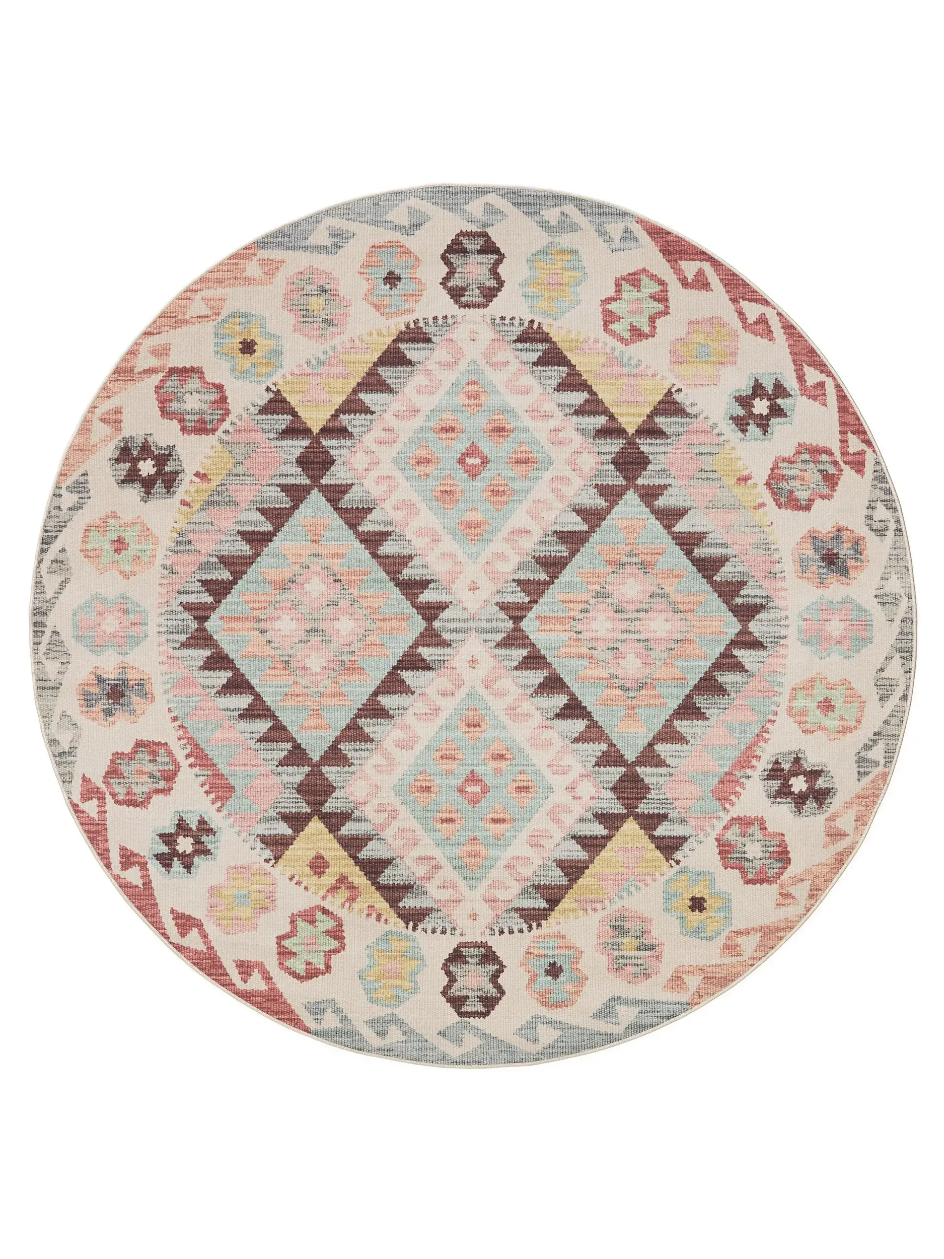 Rug made of 100% Polyester in Multicolour with a 100% Polyester high pile by benuta Basic