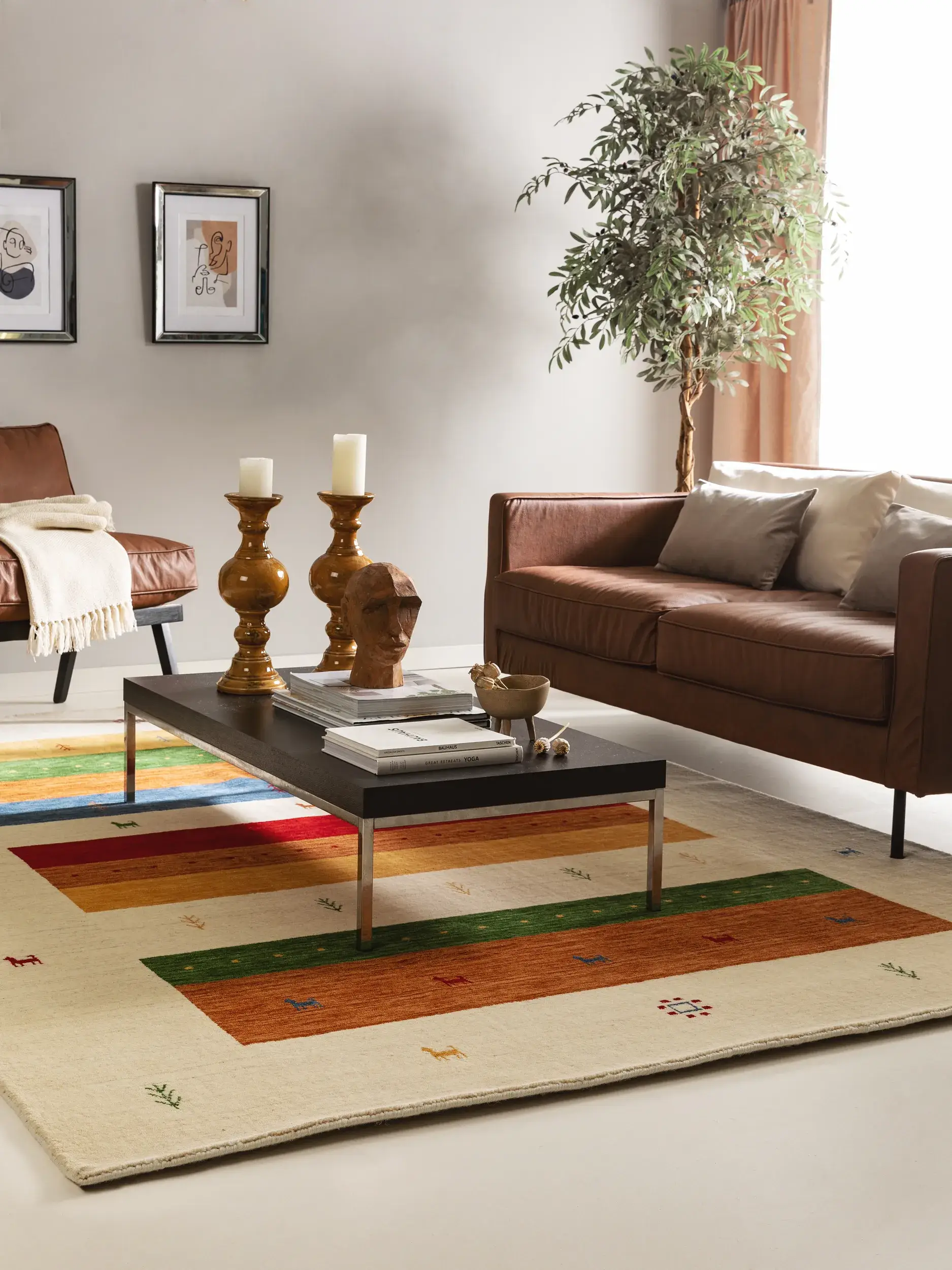 Teppich aus 100% Wolle in Multicolor mit 100% Wolle hohem Flor von benuta Nest