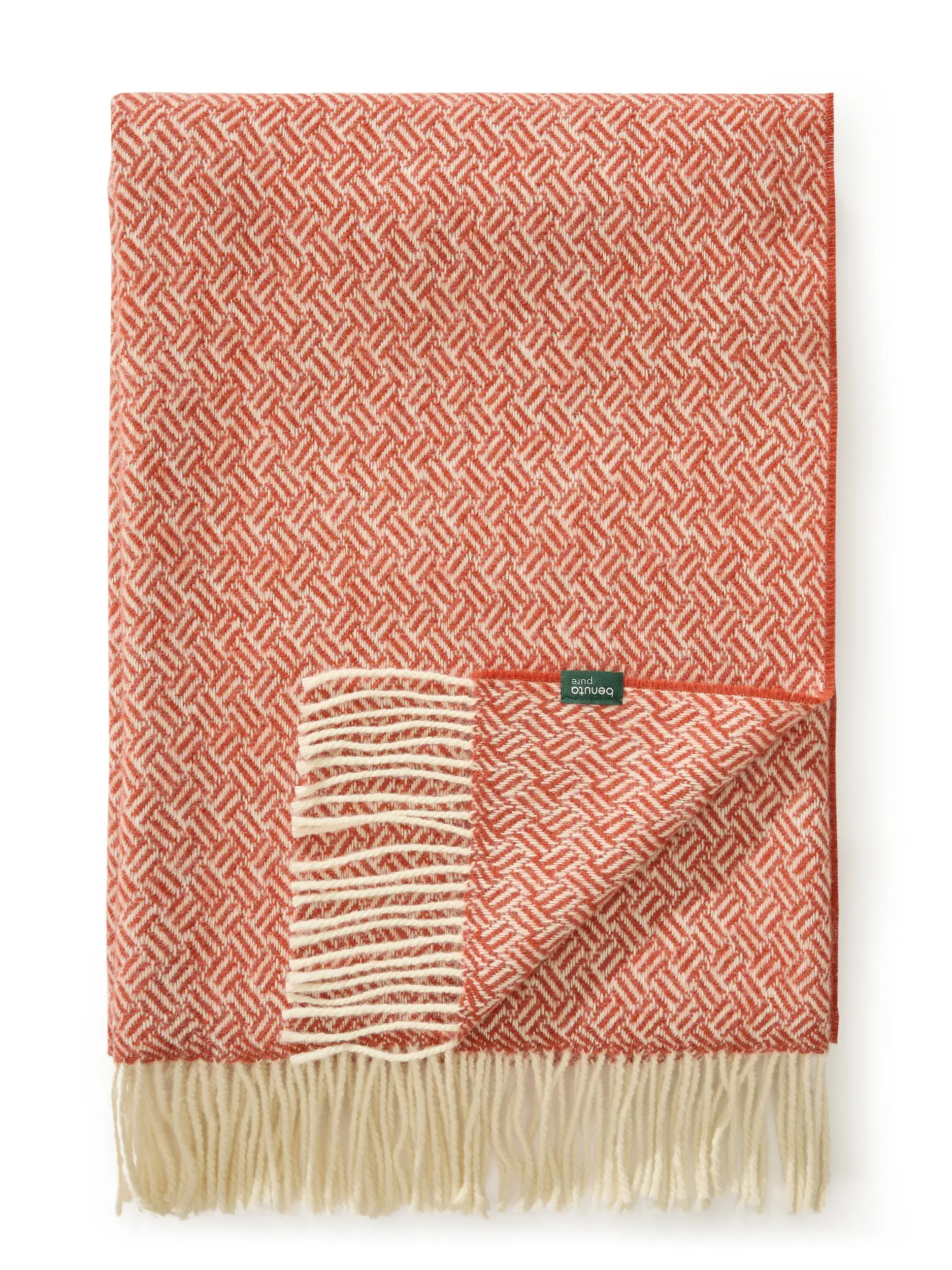 Wolldecke Bianca Rot von benuta Pure