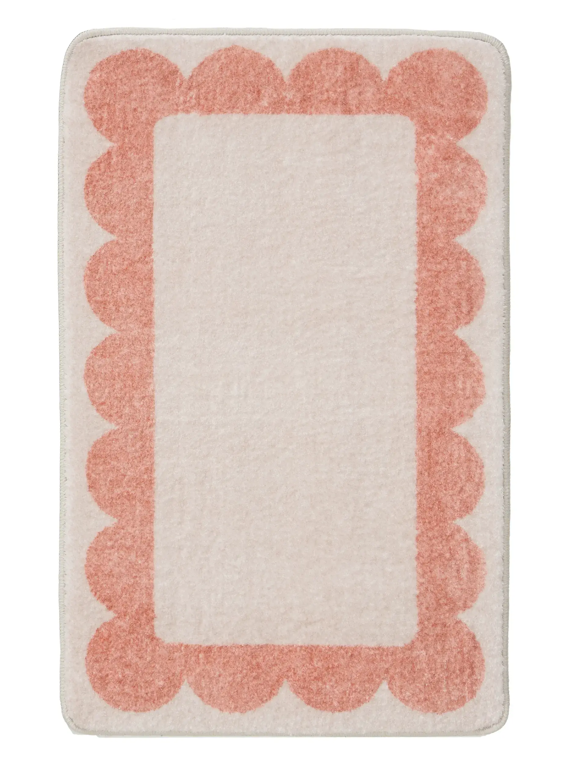 Alfombrilla de baño Frame Naranja con diseño de Borde en 100% Poliéster de benuta POP