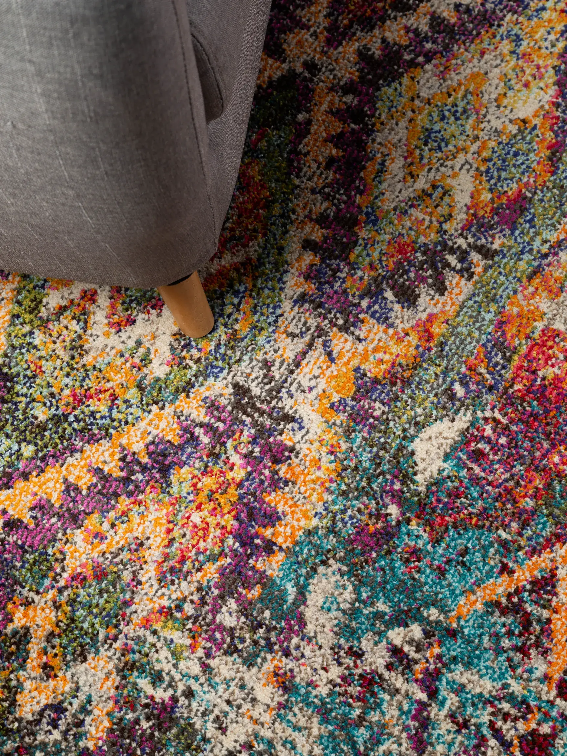 Teppich aus 100% Polypropylen in Multicolor mit 100% Polypropylen hohem Flor von benuta Nest
