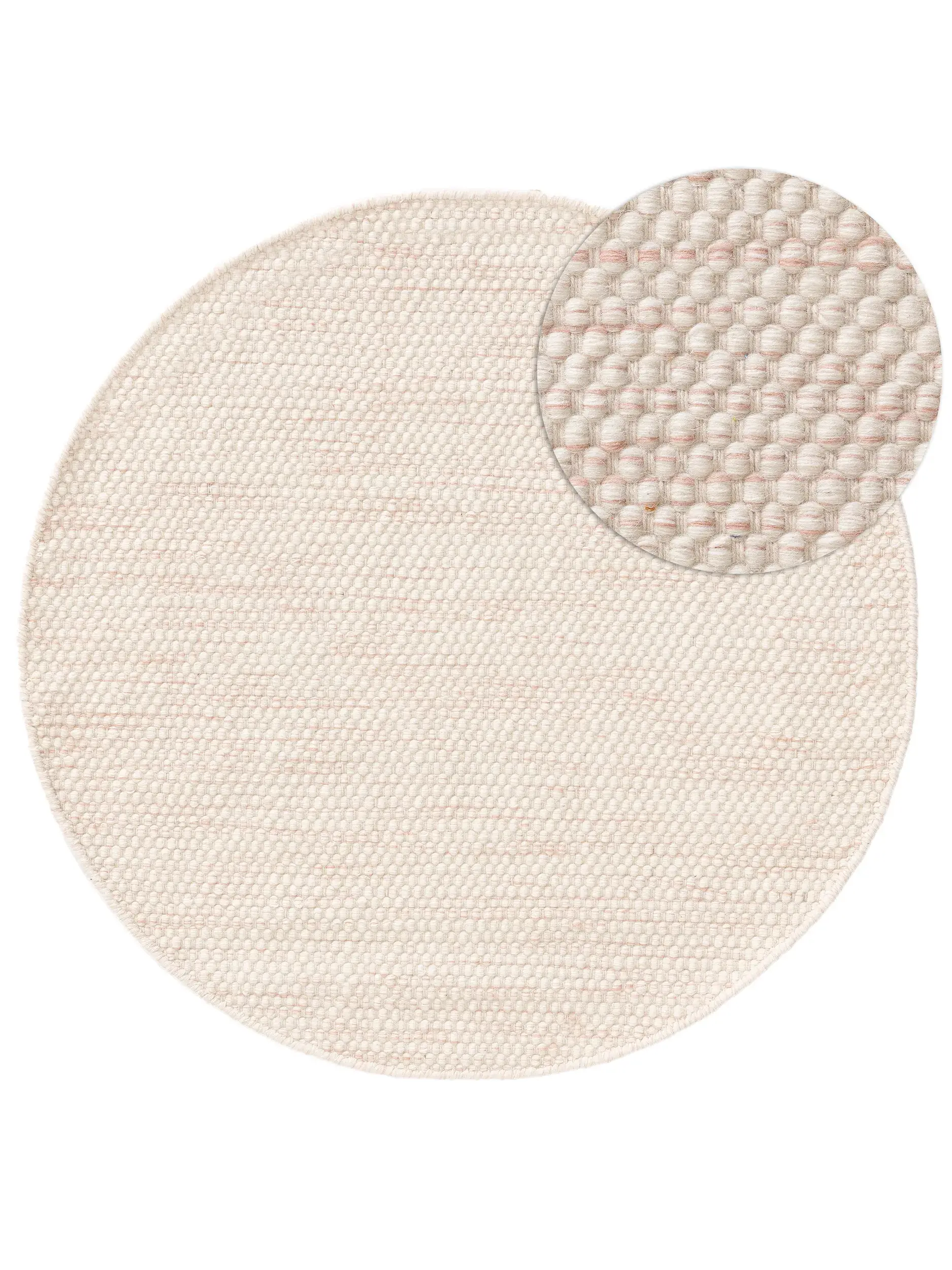 Teppich aus 100% Wolle (aus Neuseeland) in Rosa mit 100% Wolle (aus Neuseeland) hohem Flor von Lytte
