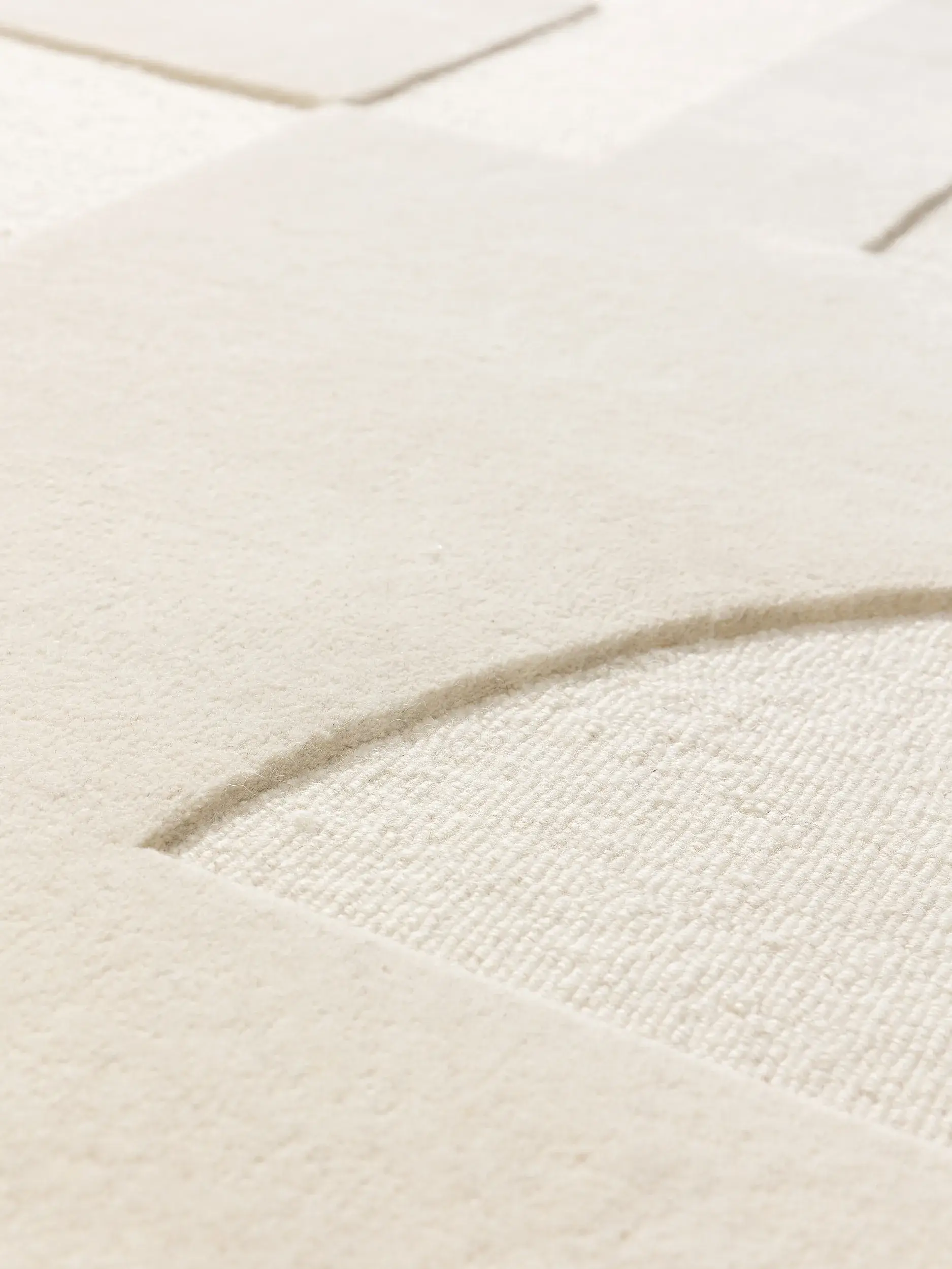 Teppich aus 100% Wolle in Beige mit 100% Wolle hohem Flor von benuta Pure