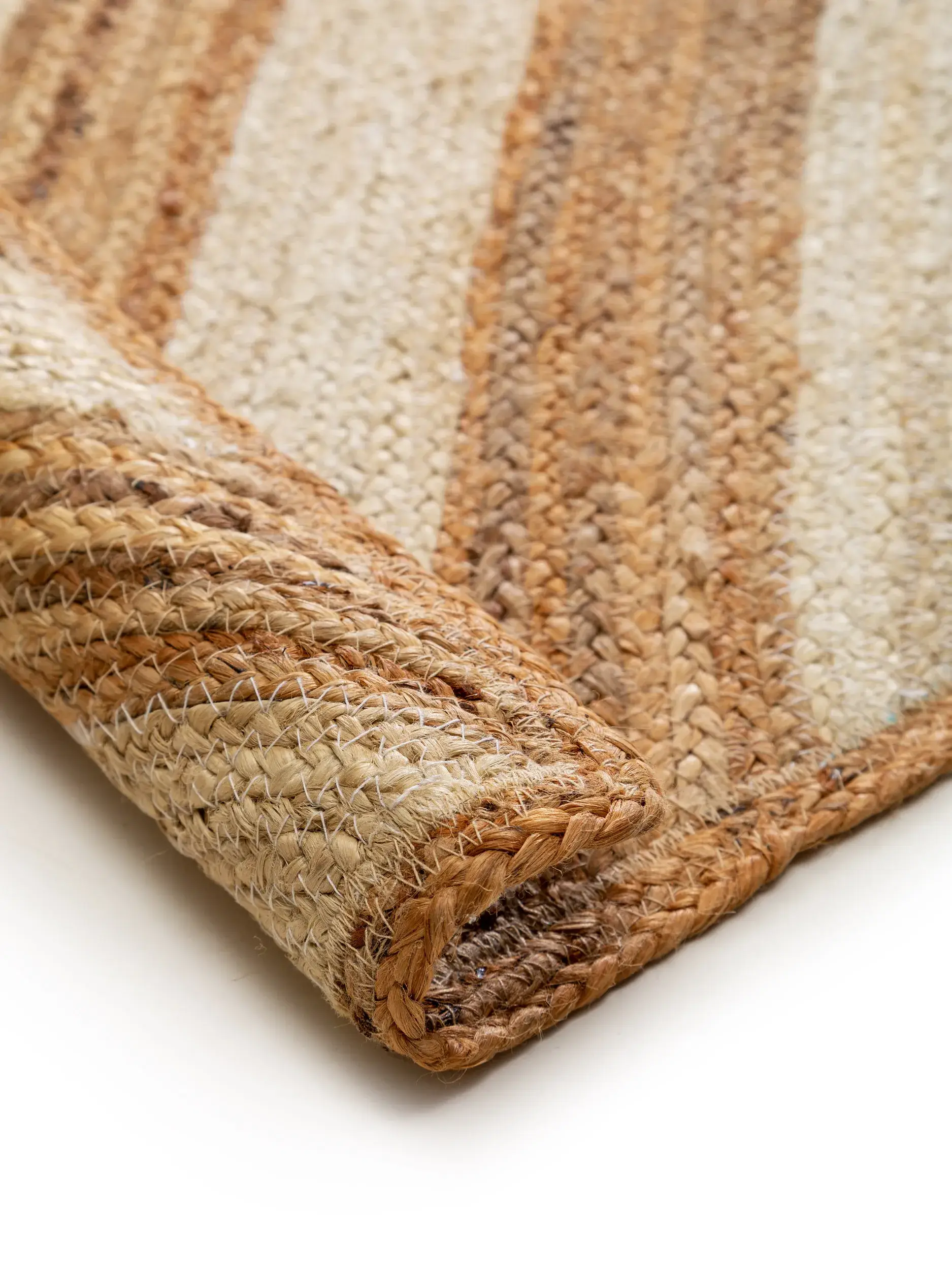 Teppich Britt aus 100% Jute in Weiß von benuta Pop