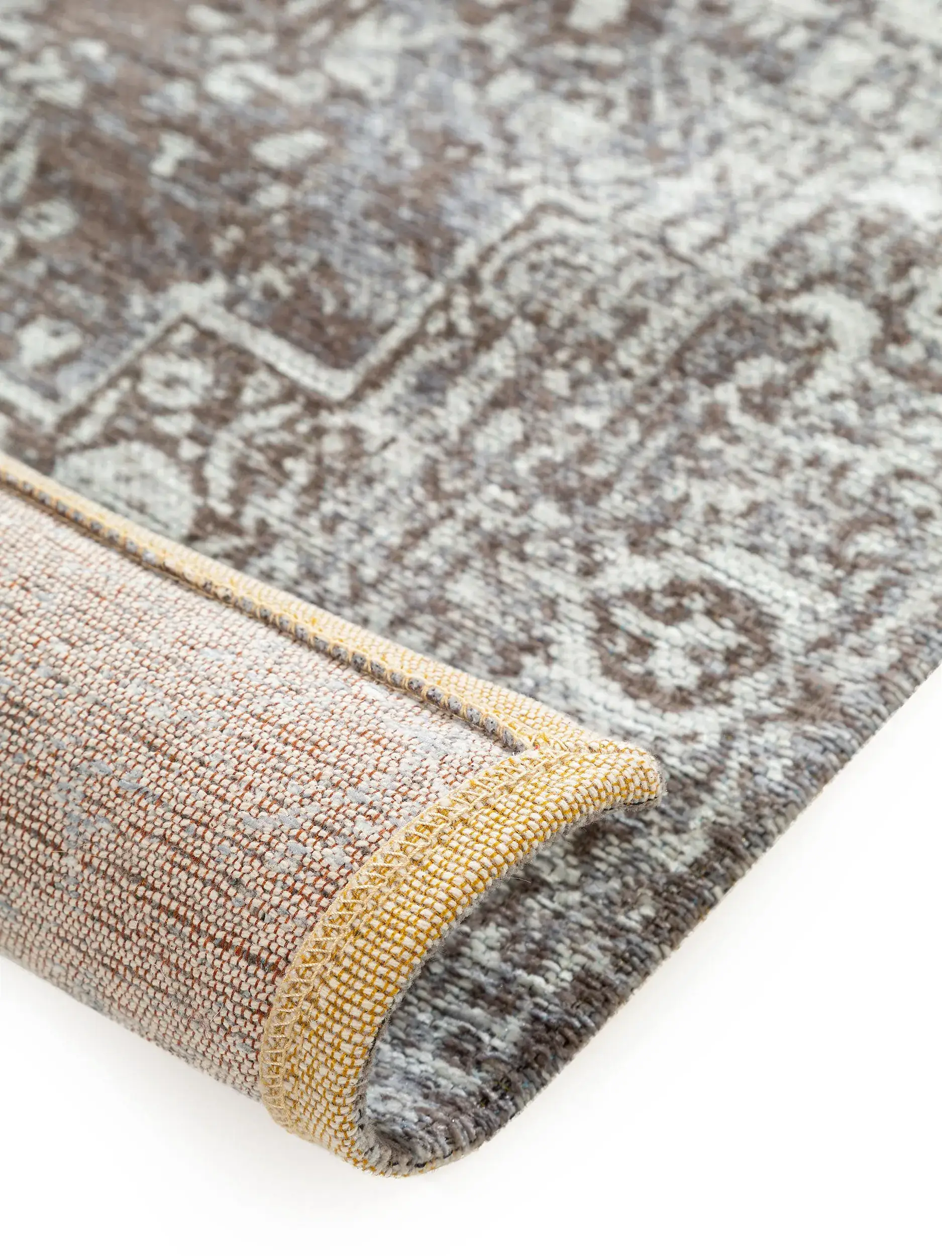 Teppich Frencie aus 55% Polyacryl, 27% Polyester, 17% Baumwolle, 1% Latex in Grau von benuta