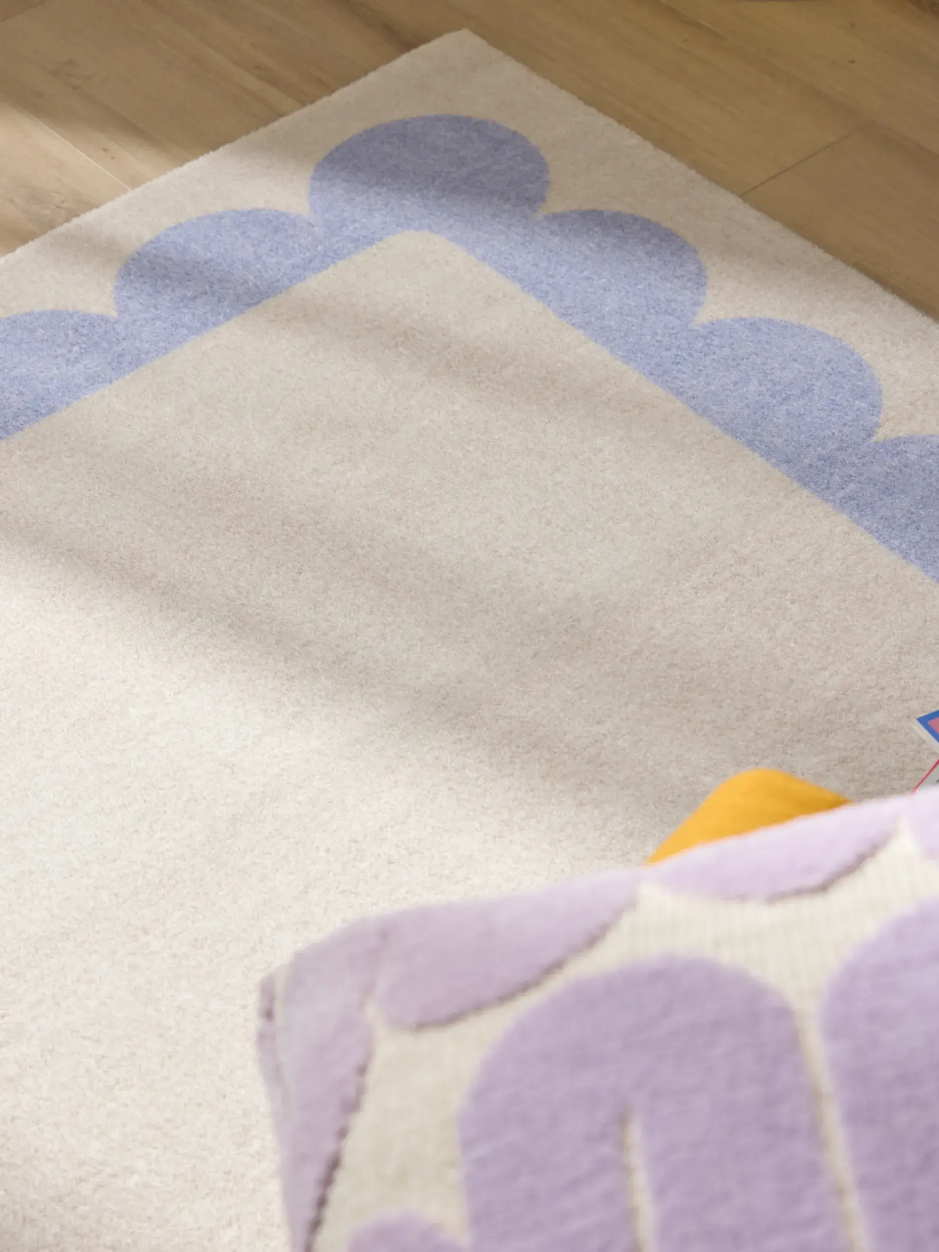 Rug made of 100% Polyester in Purple with a 100% Polyester high pile by benuta Pop