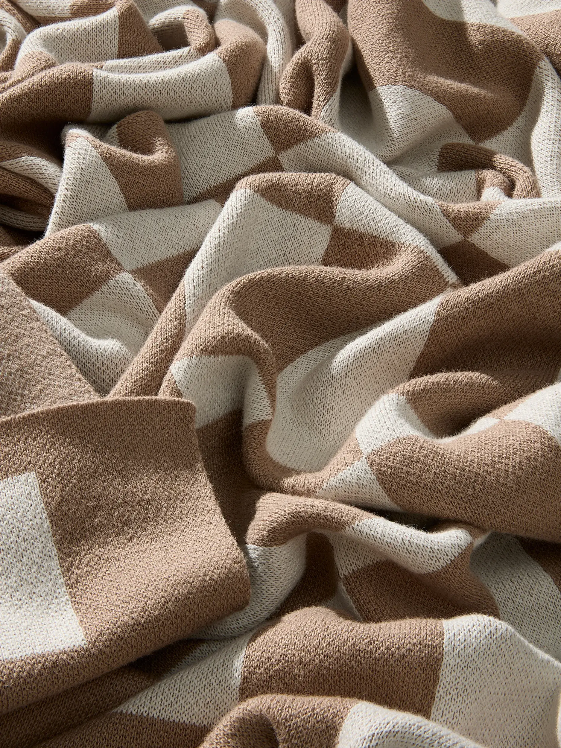 Katoenen deken Carli Beige van benuta Pure