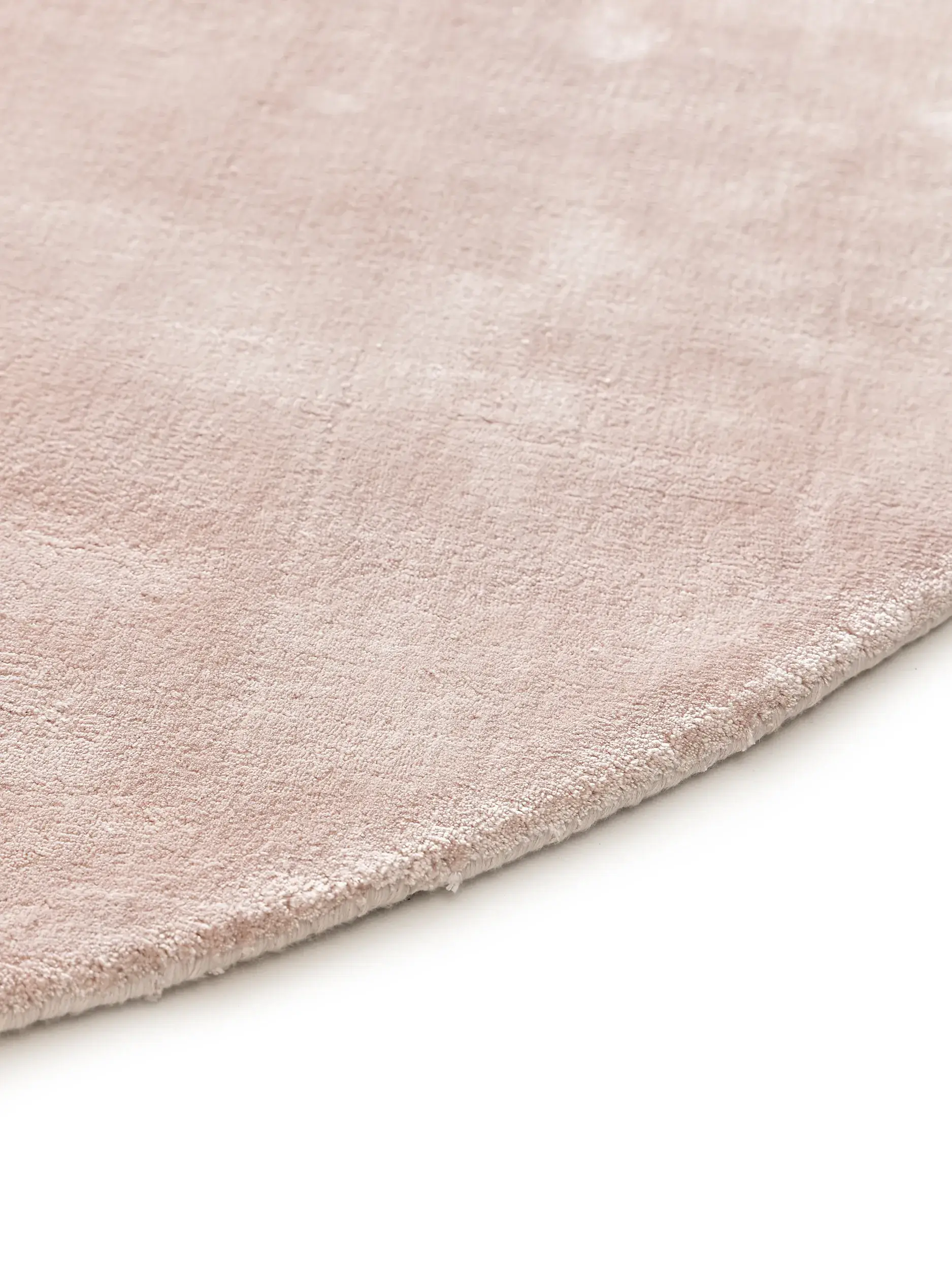 Teppich aus 100% Viskose in Rosa mit 100% Viskose hohem Flor von benuta Pure
