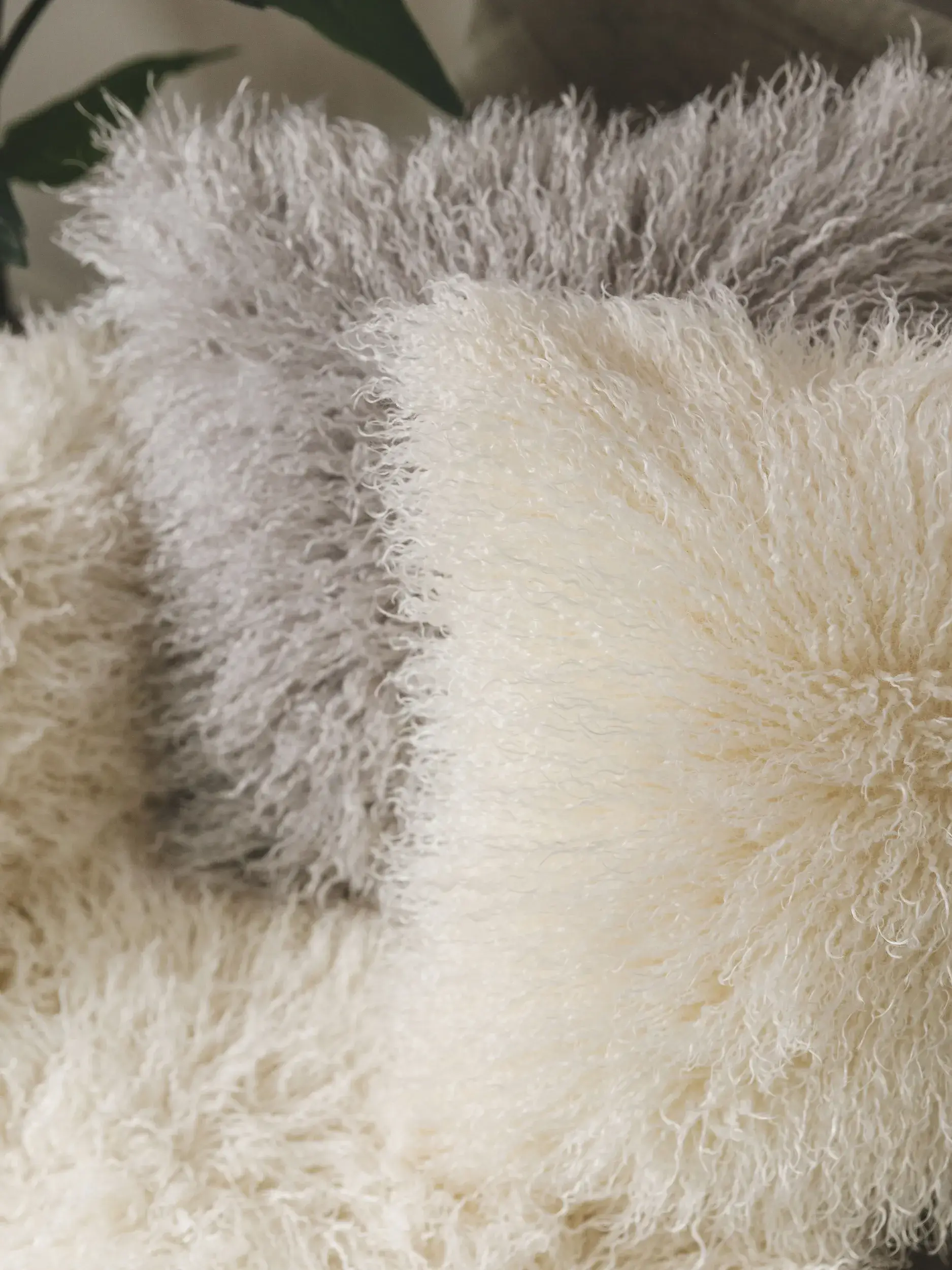 Kissenbezug Oscar Cream i Einfarbig-design laget av 100 % polyester fra benuta Nest