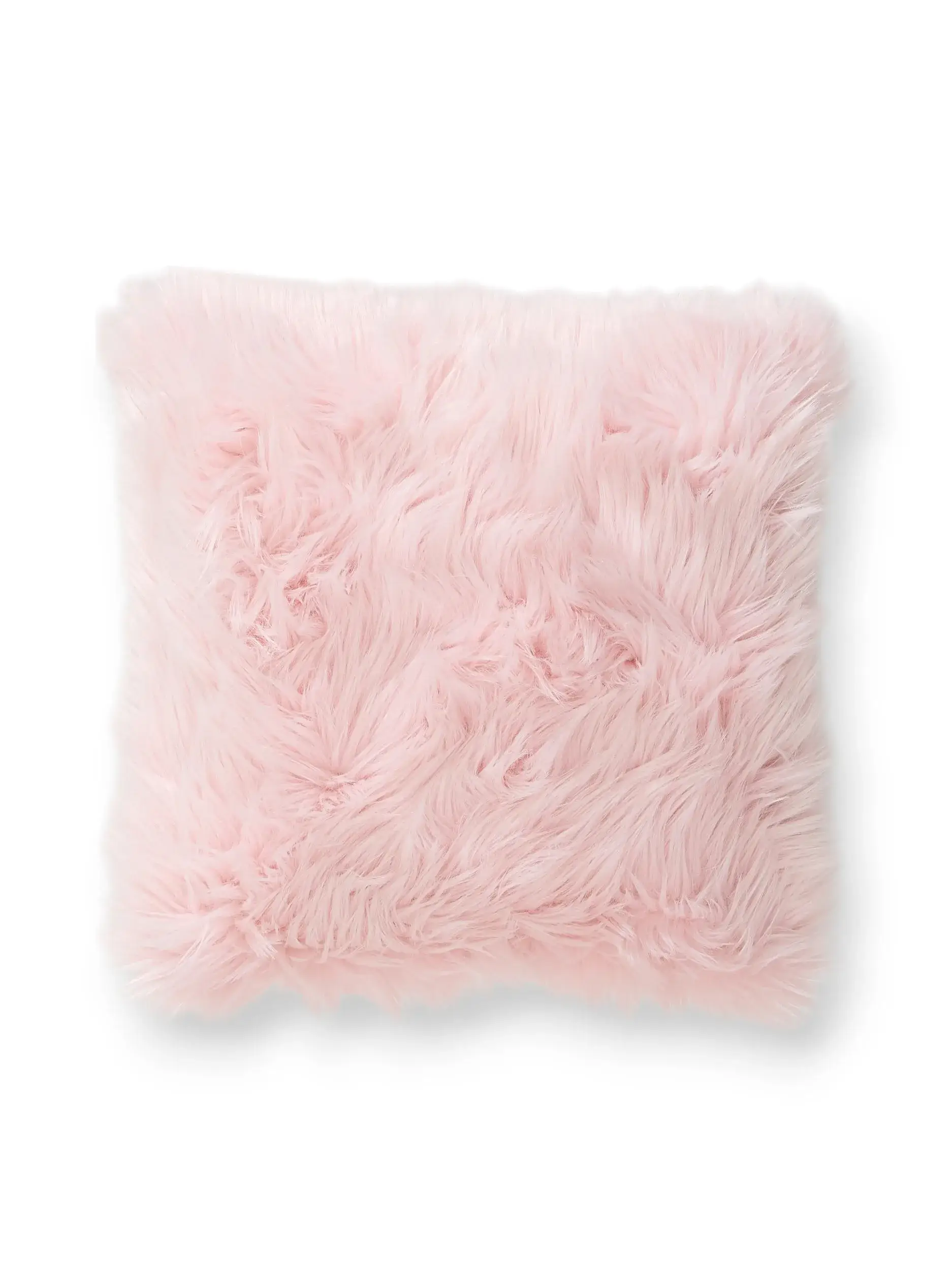 Kissen Nanuk Pink i Einfarbig-design laget av 70 % polyakryl, 30 % polyester fra benuta Pop