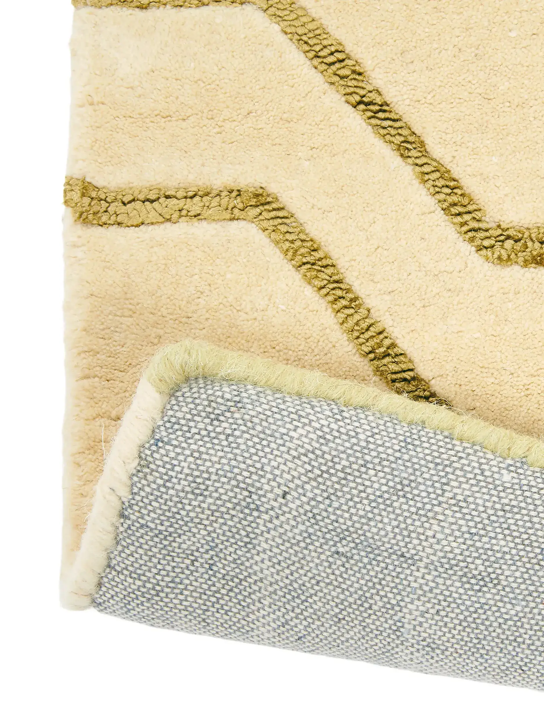 Tappeto di 90% Lana, 10% Viscosa in Beige con pelo alto 90% Lana, 10% Viscosa da benuta