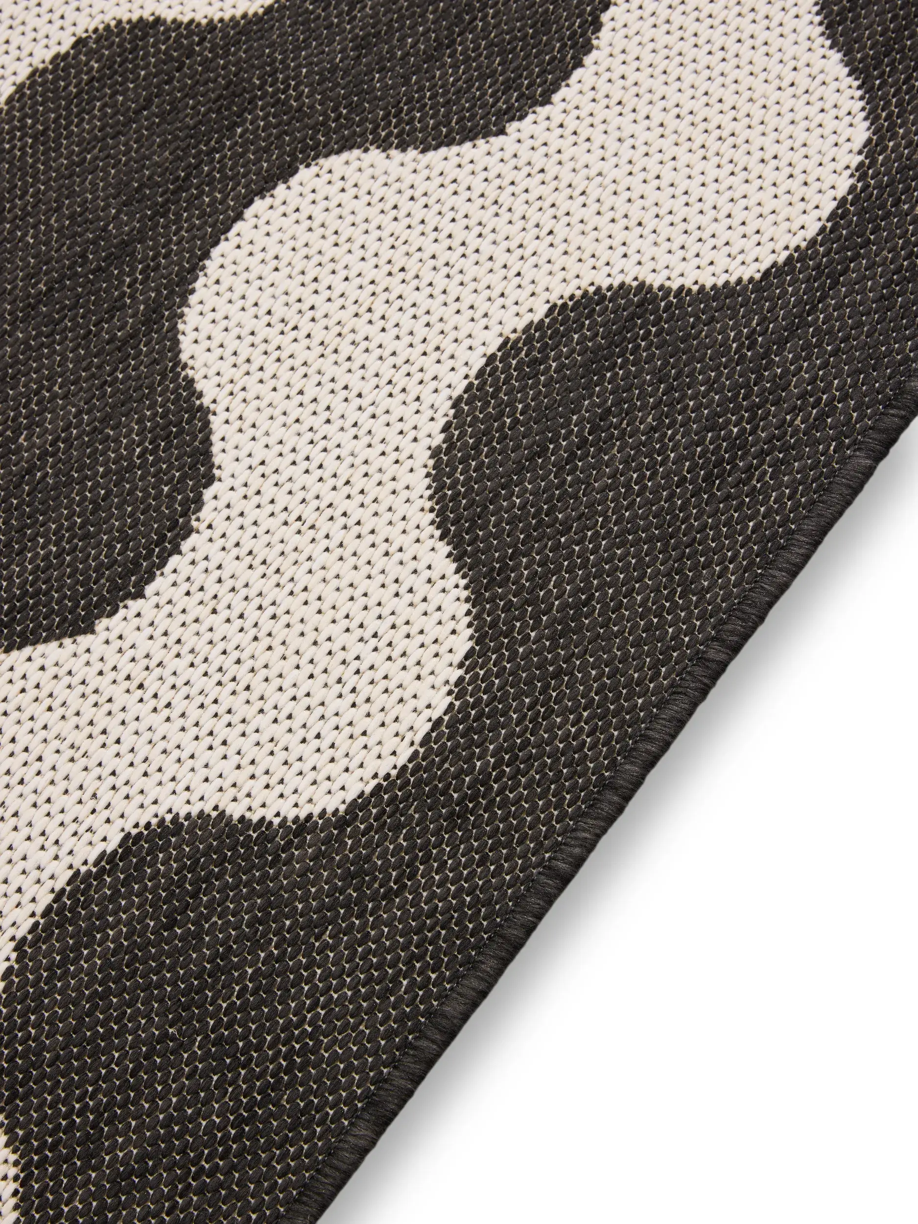 Rug made of 100% Polypropylen in Black/White with a 100% Polypropylen high pile by benuta Nest