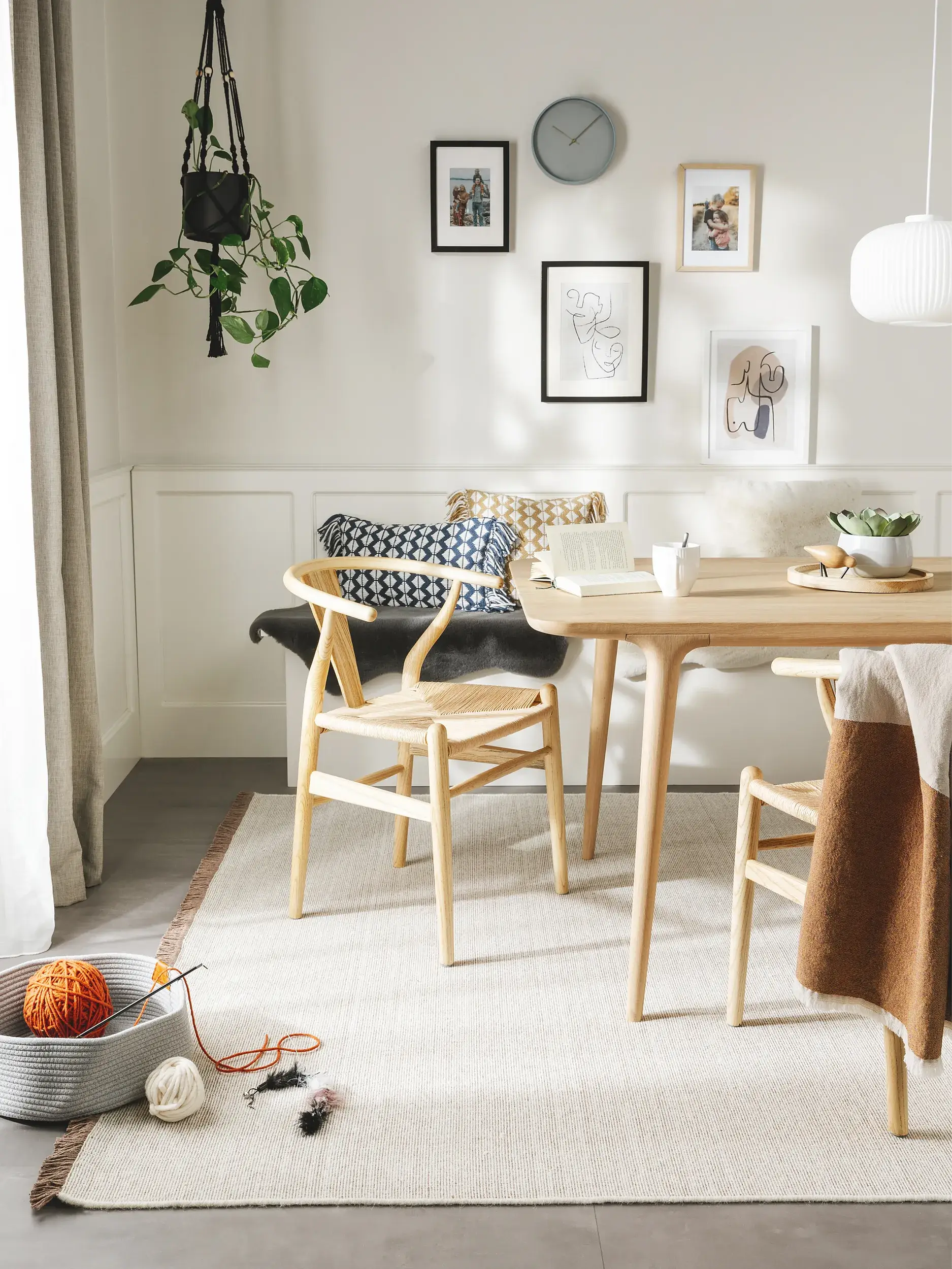 Teppich aus 70% Wolle, 30% Baumwolle in Braun mit 70% Wolle, 30% Baumwolle hohem Flor von benuta Nest