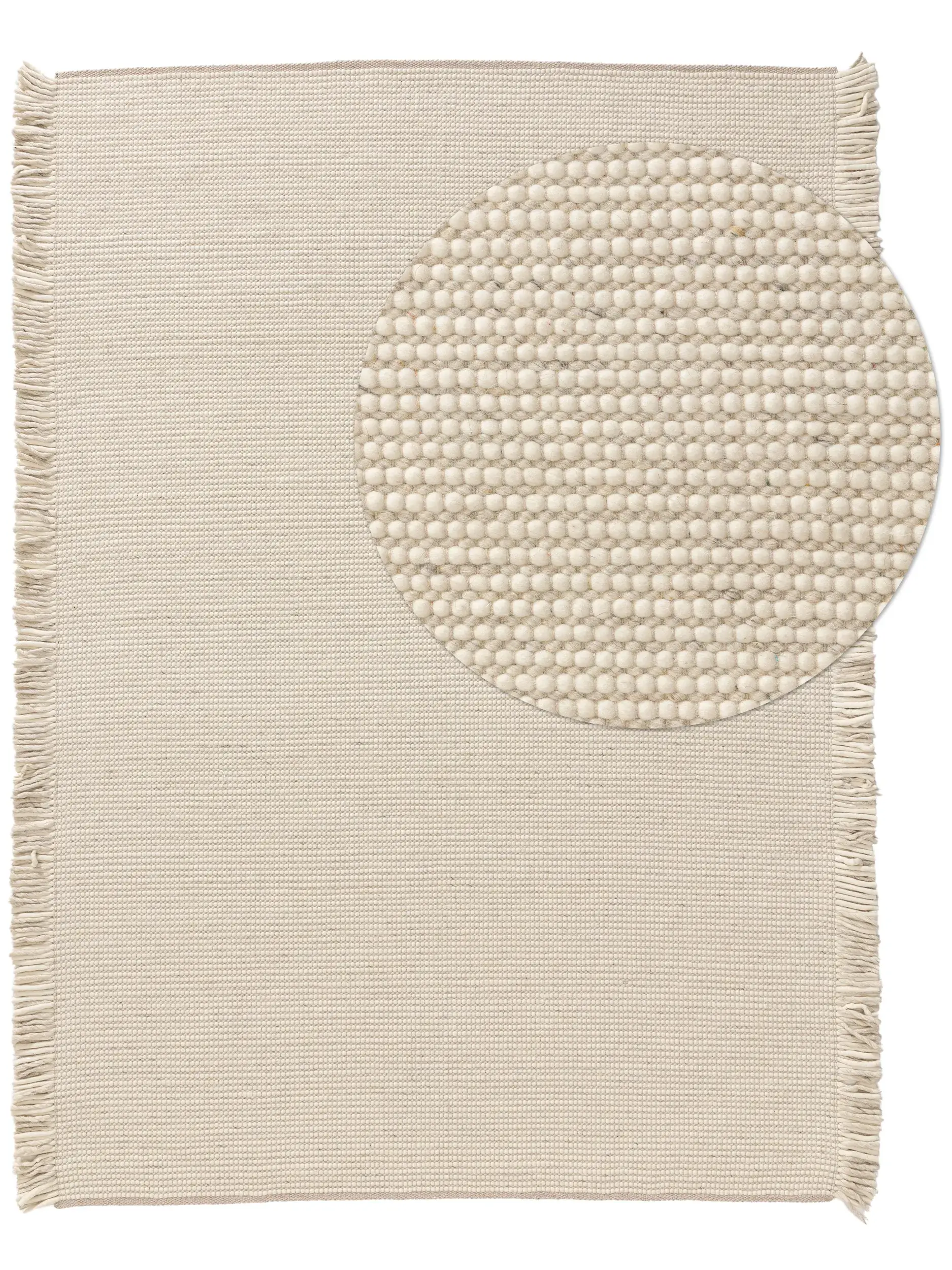 Matto 60% Wolle, 25% Polyester, 15% Viskosea värissä Beige 60% Wolle, 25% Polyester, 15% Viskose korkealla nukalla merkiltä benuta Pure