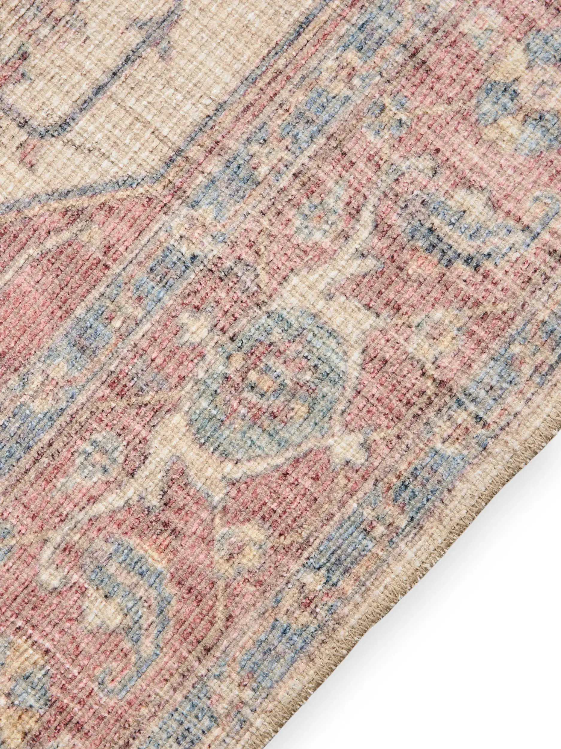 Teppich aus 50% Polyester, 50% Polycotton in Beige mit 50% Polyester, 50% Polycotton hohem Flor von benuta Nest