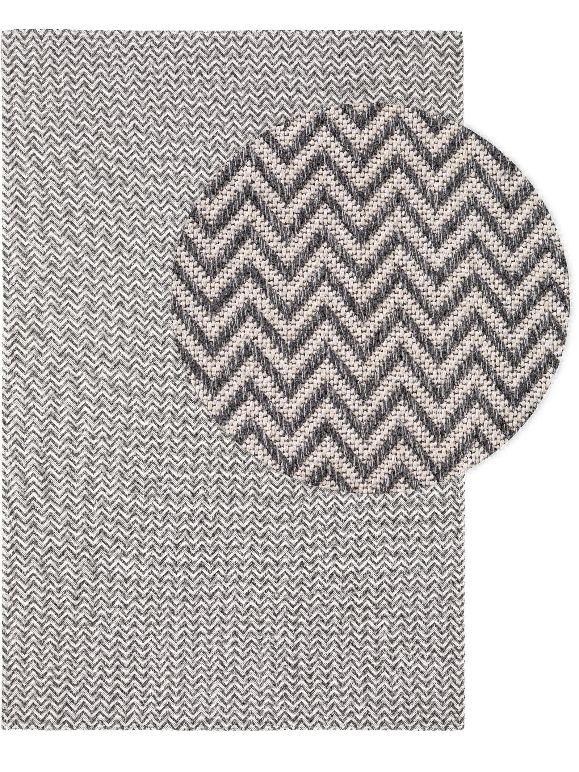 Rug made of 100% Cotton in Grey with a 100% Cotton high pile by benuta Nest